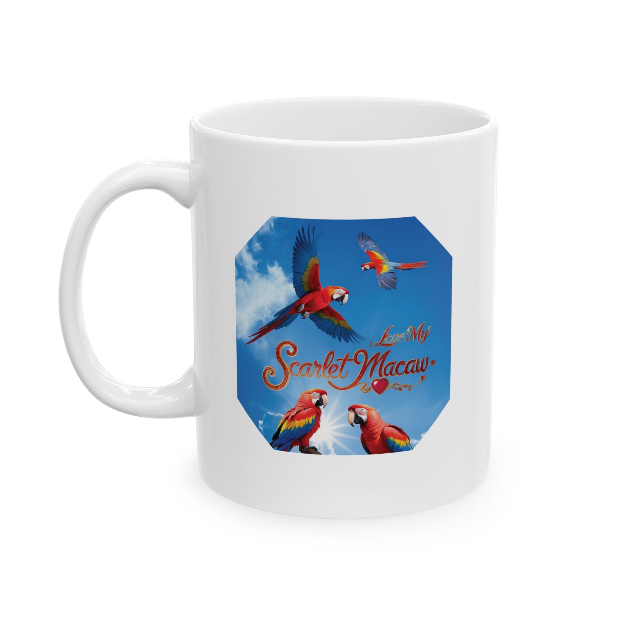 Love My Scarlet Macaw Sky Mug