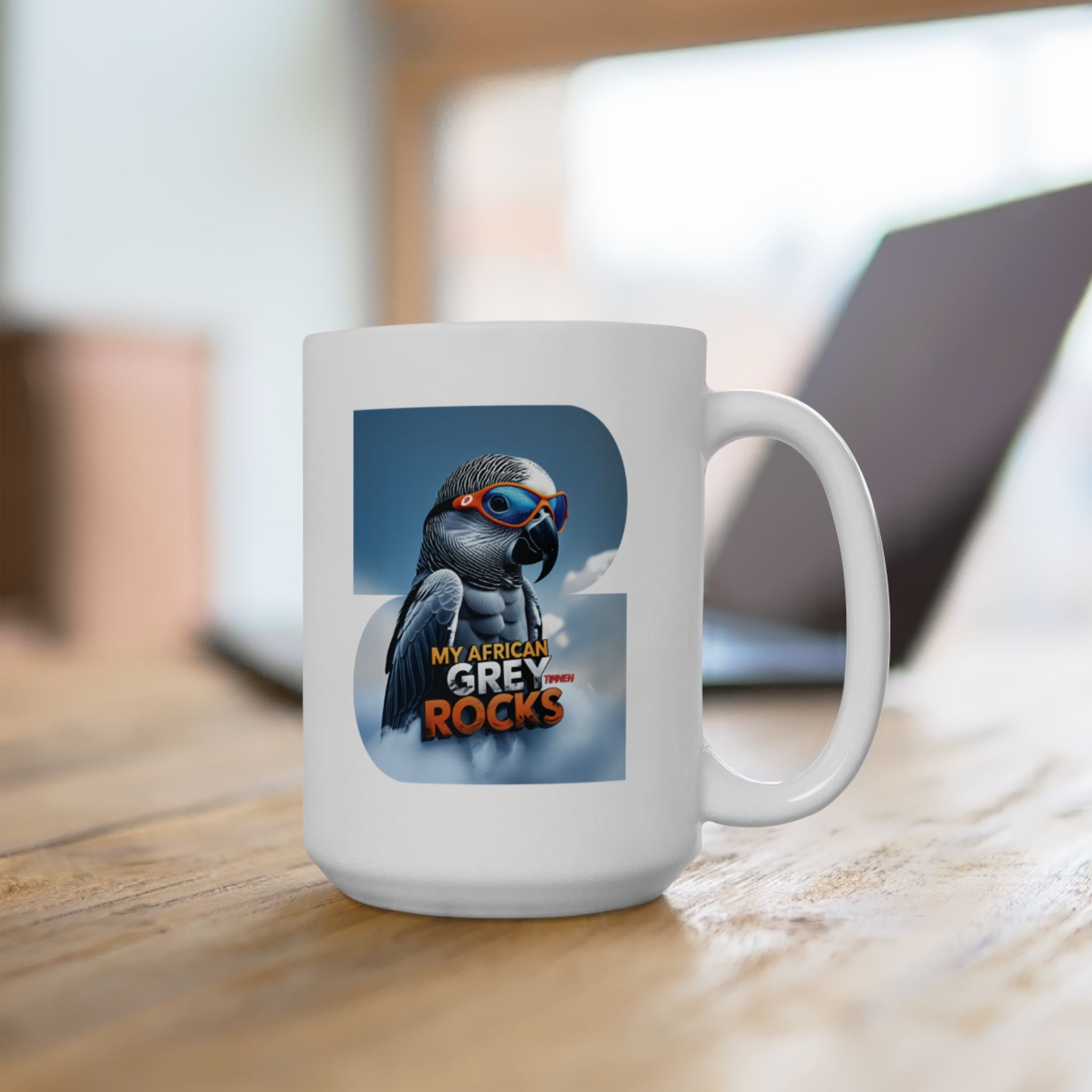 African Grey Timneh Rocks Mug