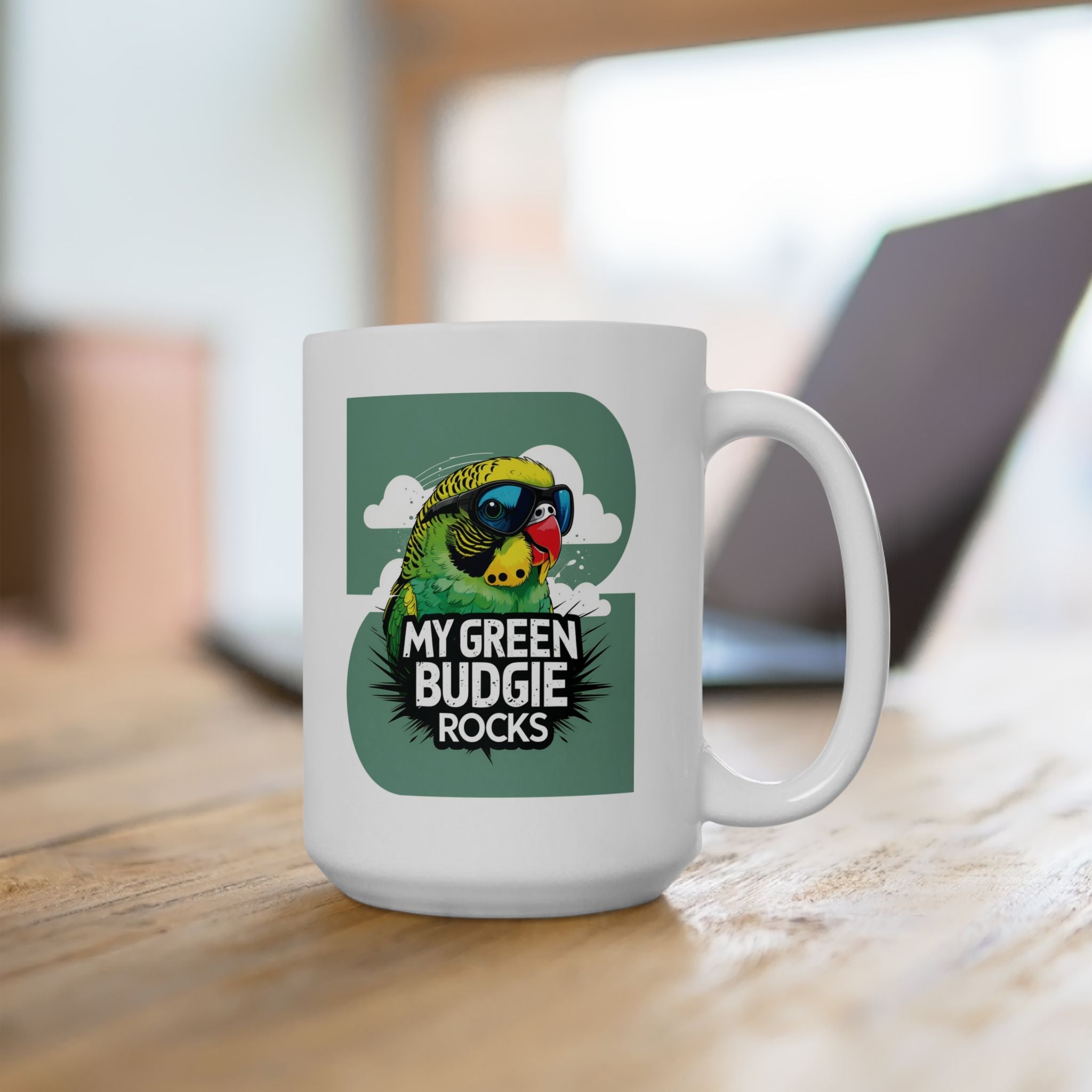 My Green Budgie Rocks Mug