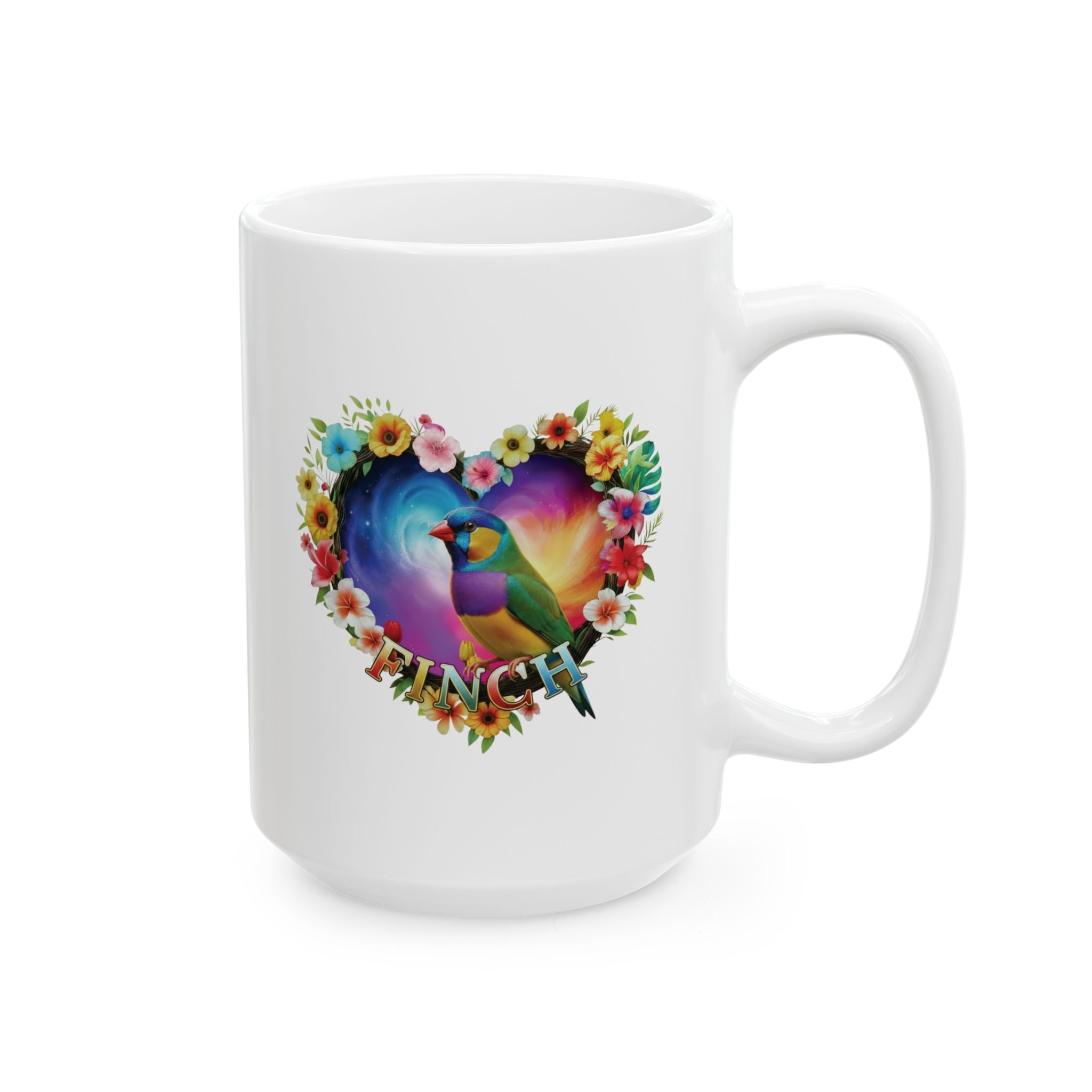 Finch Heart Design Mug