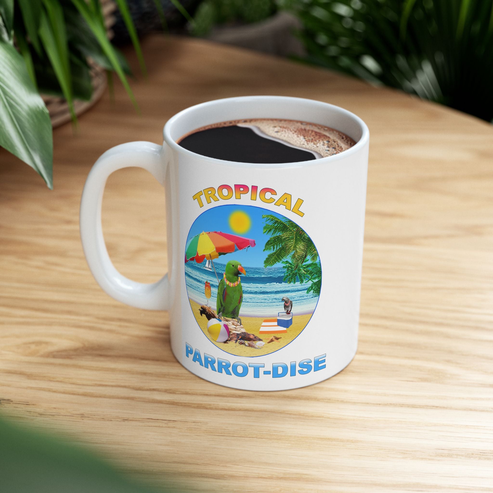 Tropical Parrot-Dise Green Eclectus Mug