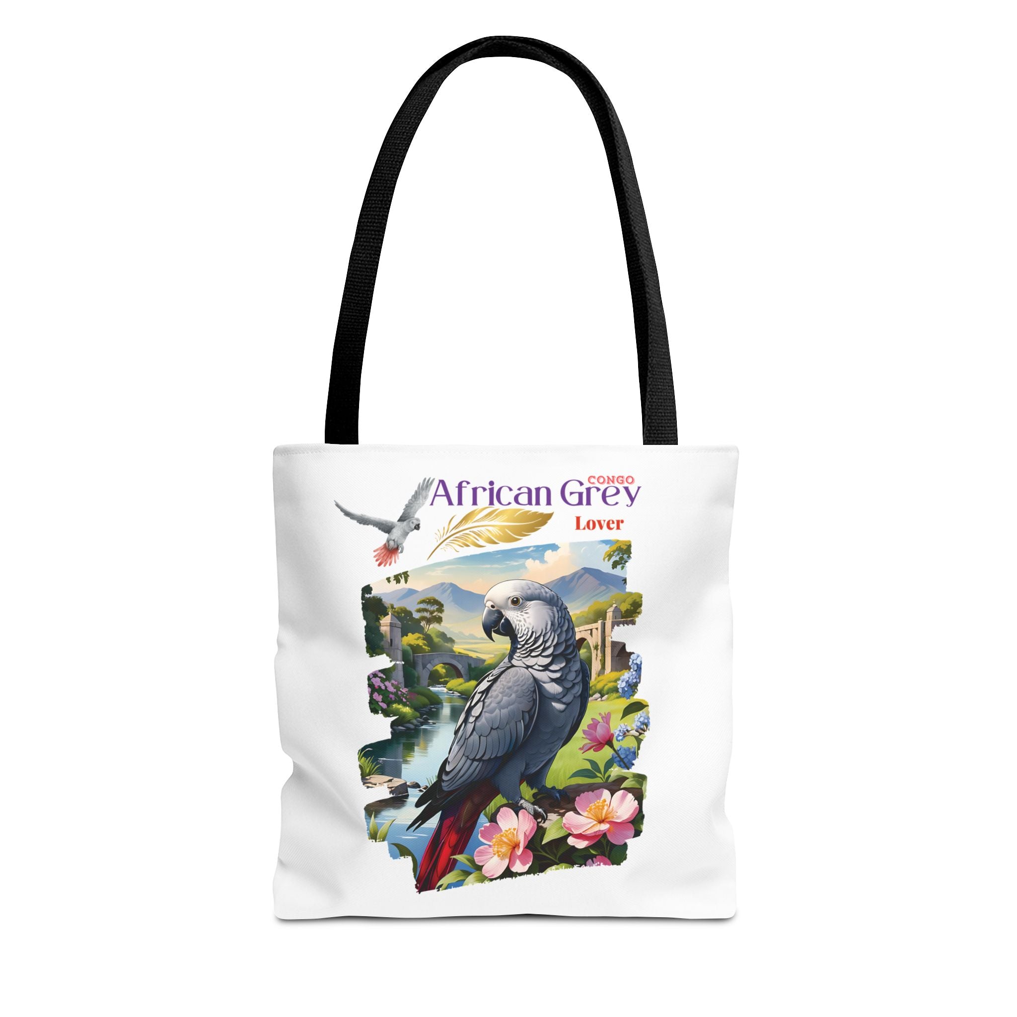 Tote Bag With African Grey Lover Design
