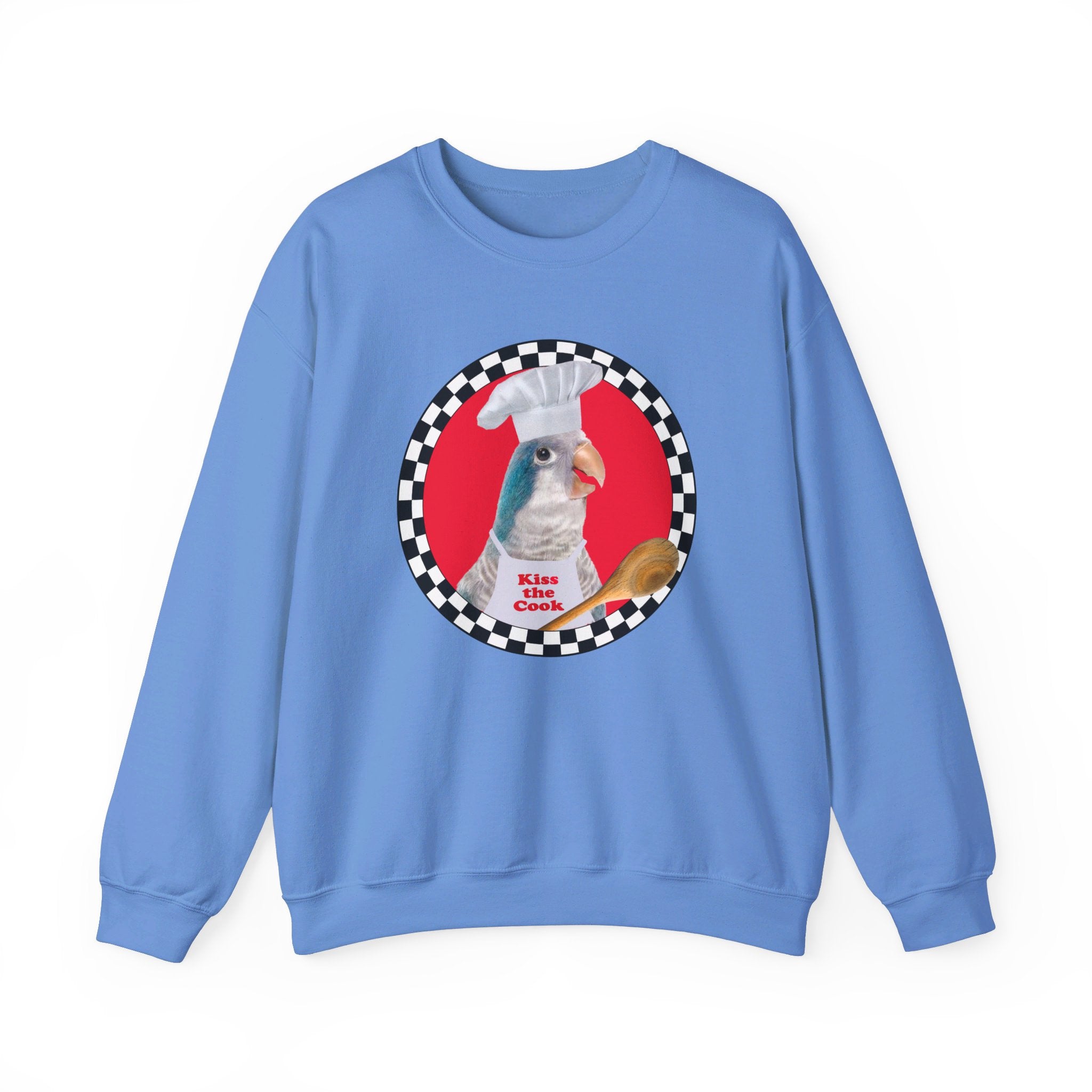 Kiss The Cook Spoon Blue Quaker Sweatshirt