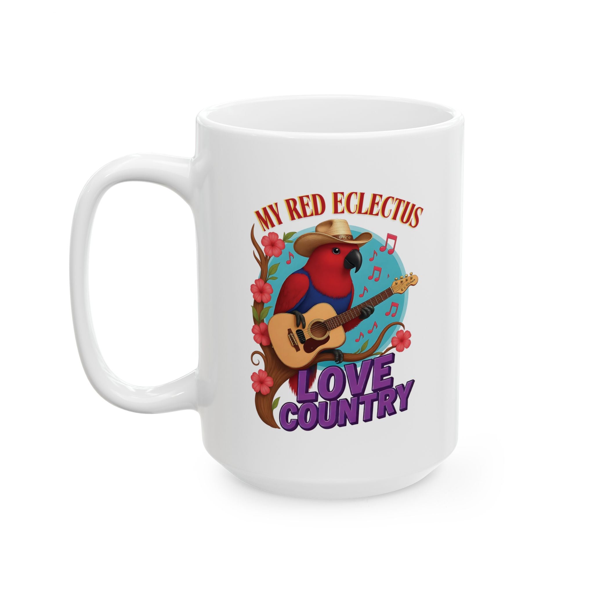 My Red Eclectus Loves Country Mug