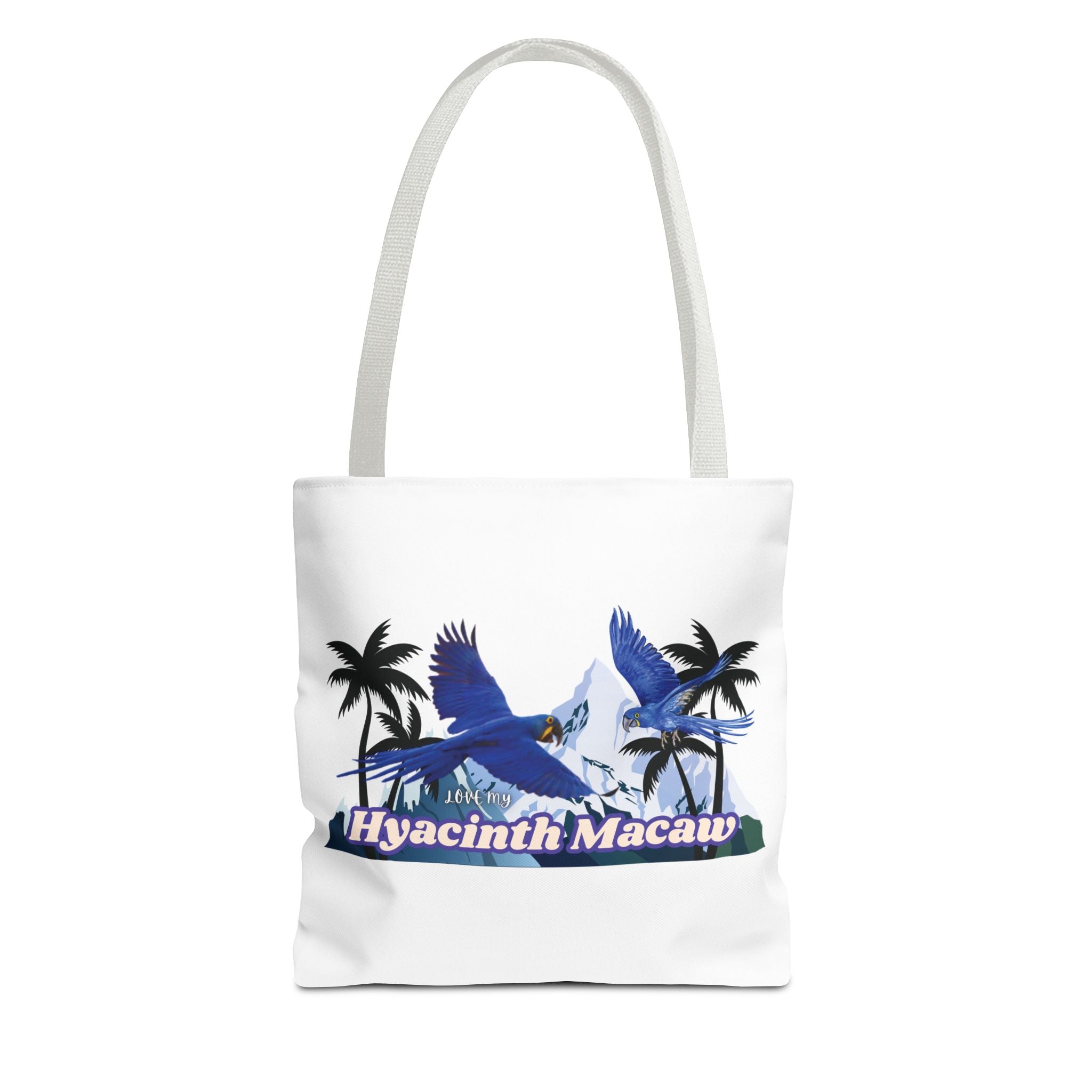 Hyacinth Macaw Palm Tree Tote Bag