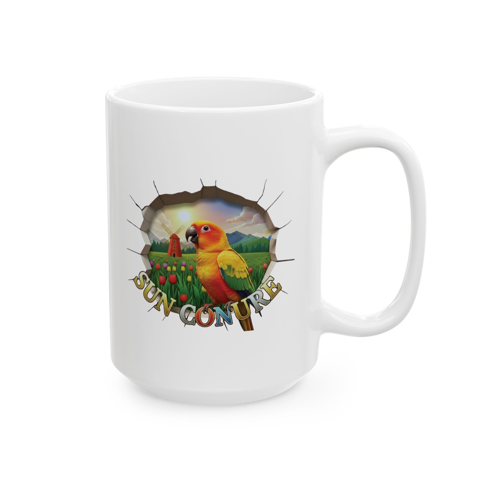 Sun Conure Tulip Field Mug