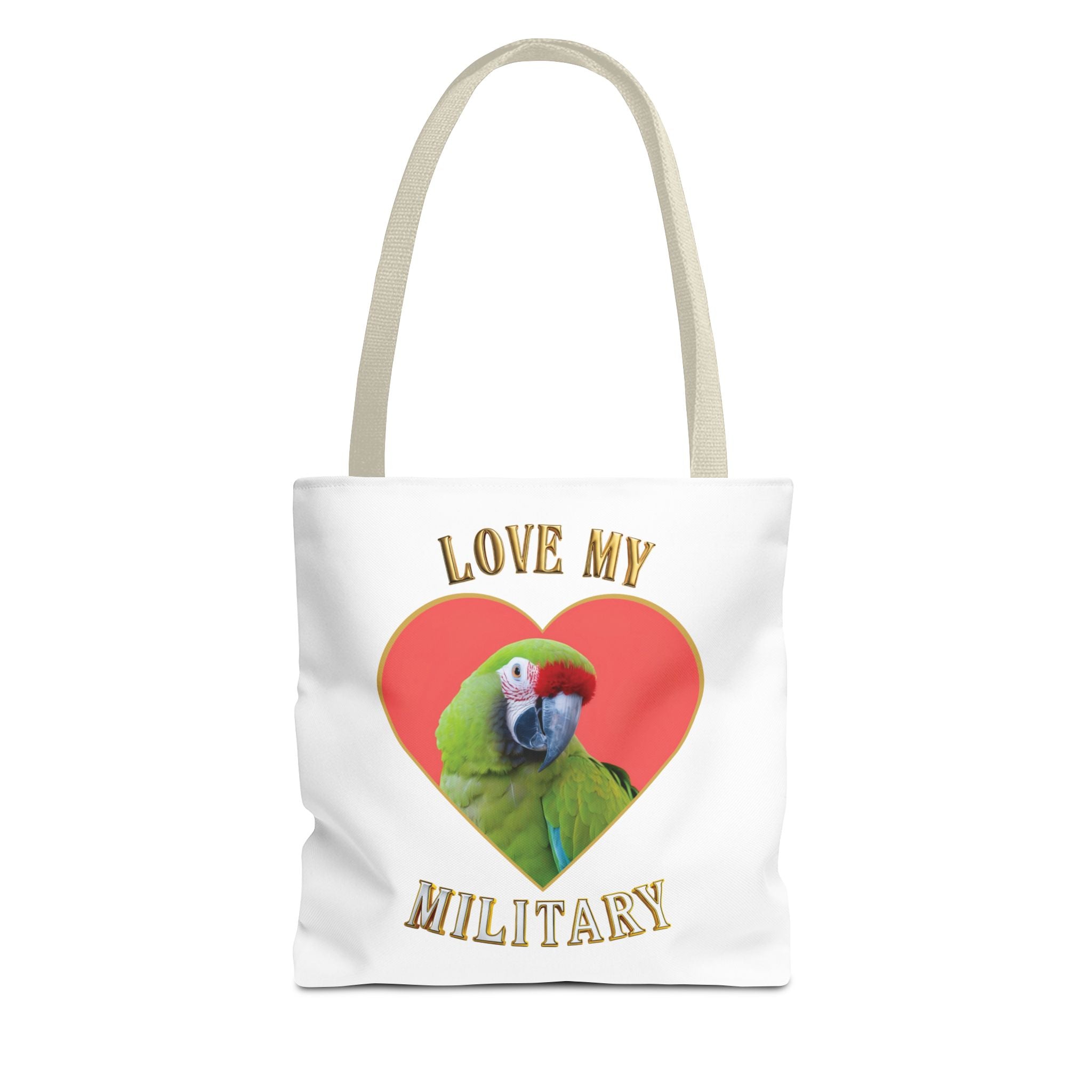 Love My Military Macaw Tote Bag