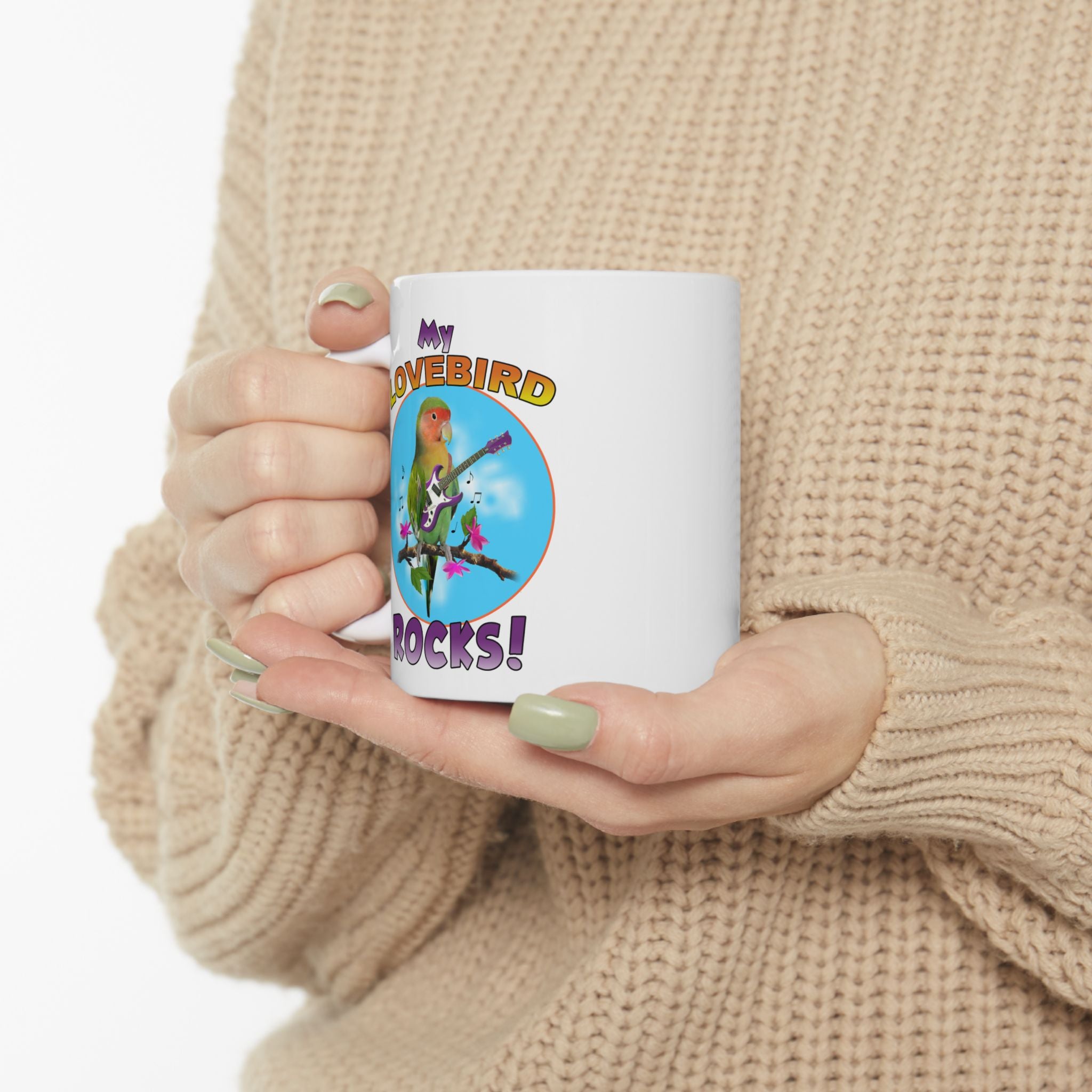 My Lovebird Rocks Guitar Mug