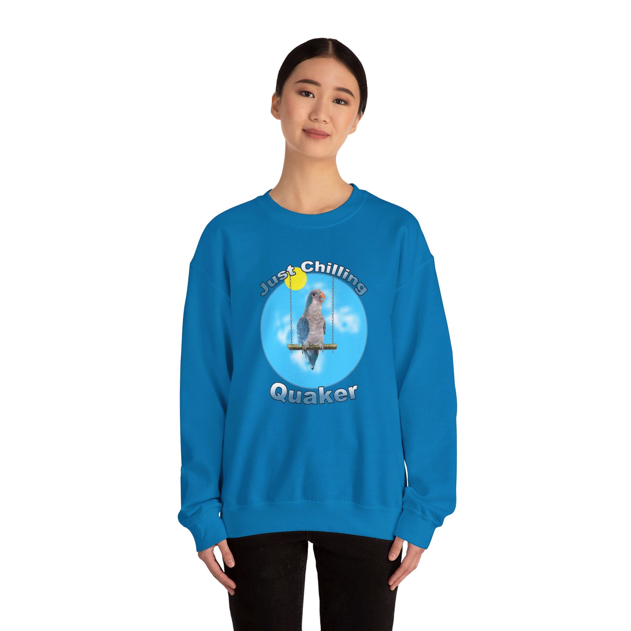 Just Chilling Swing Blue Quaker Sweatshirt