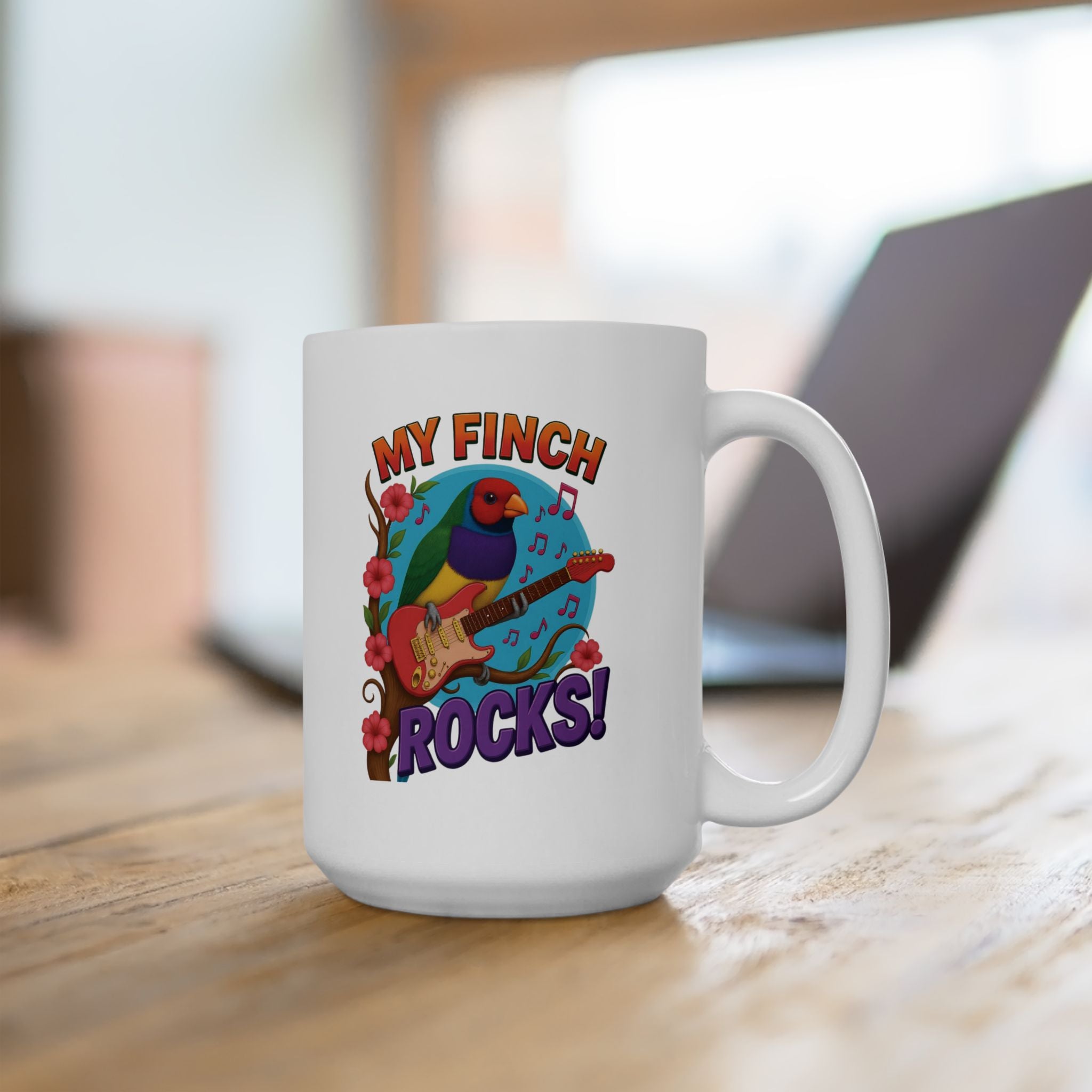 My Finch Rocks Music Mug
