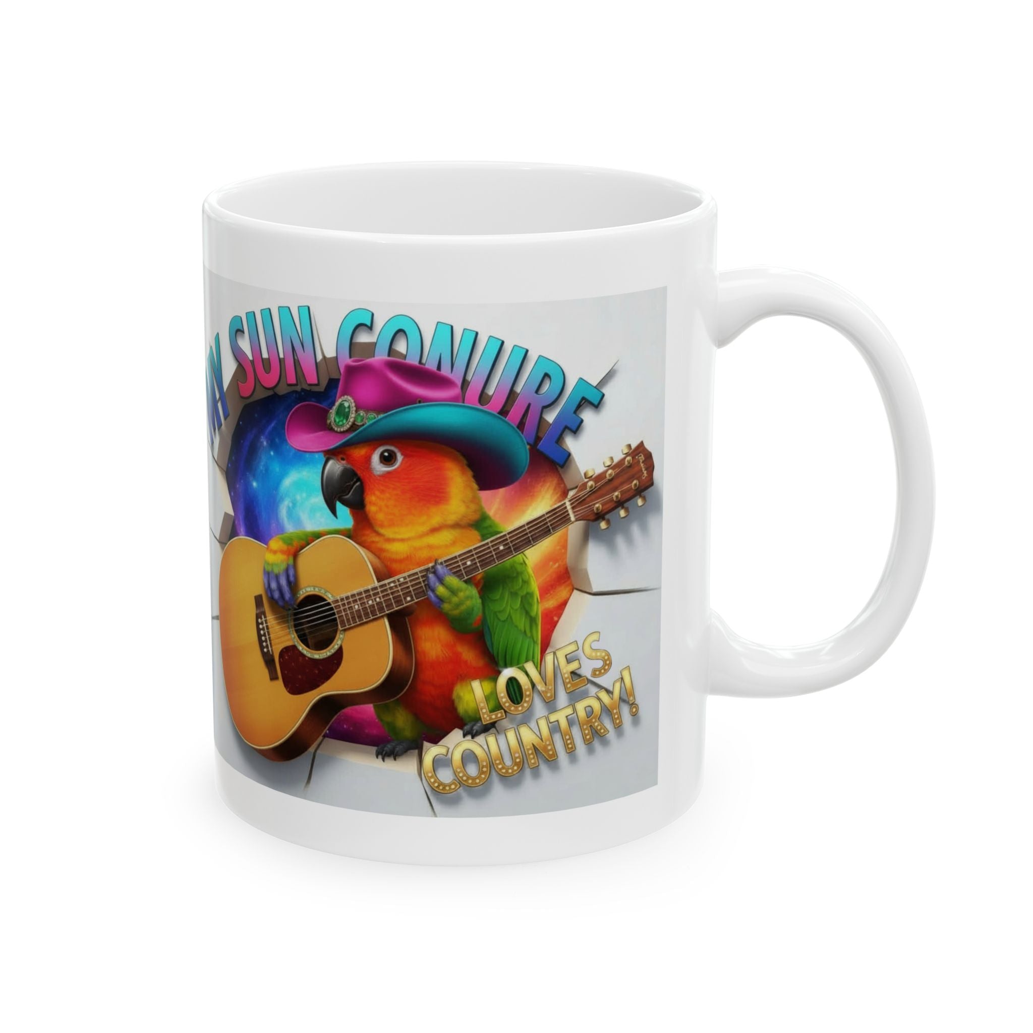 My Sun Conure Loves Country Mug