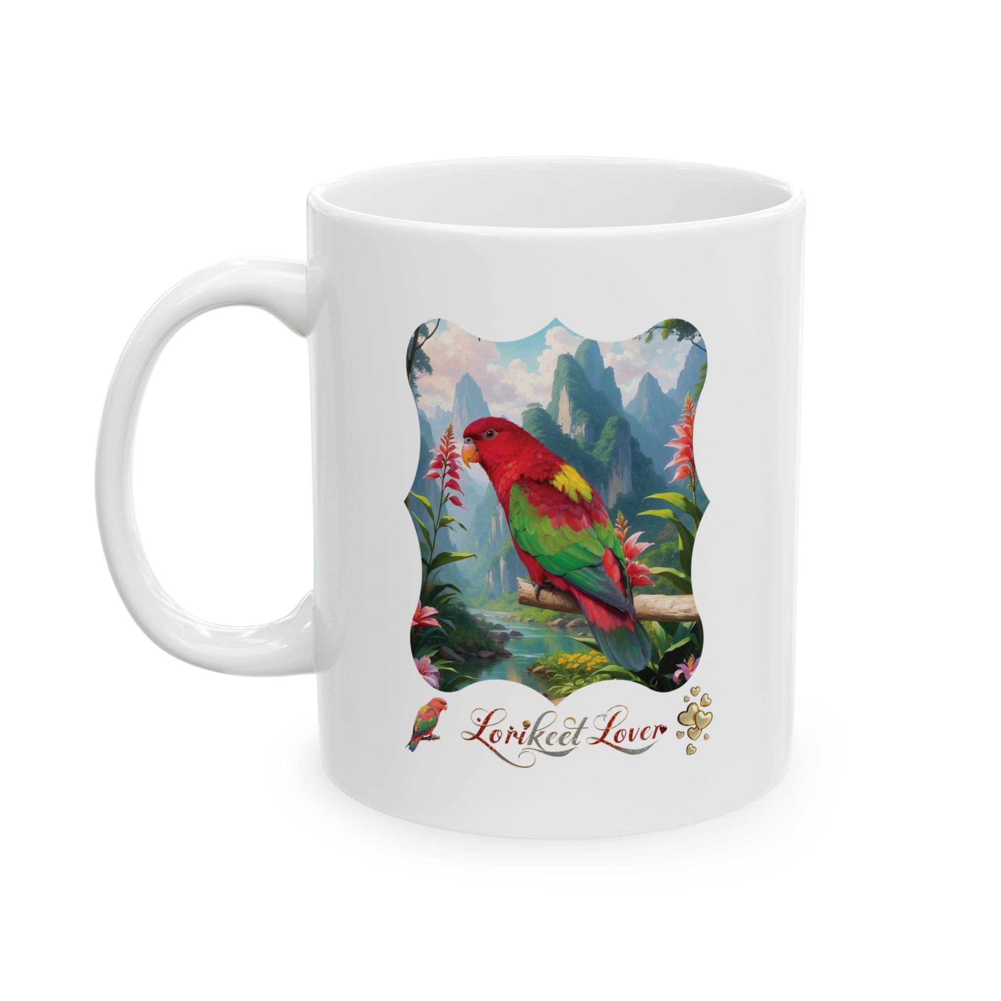 Red Green Lorikeet Lover Mug