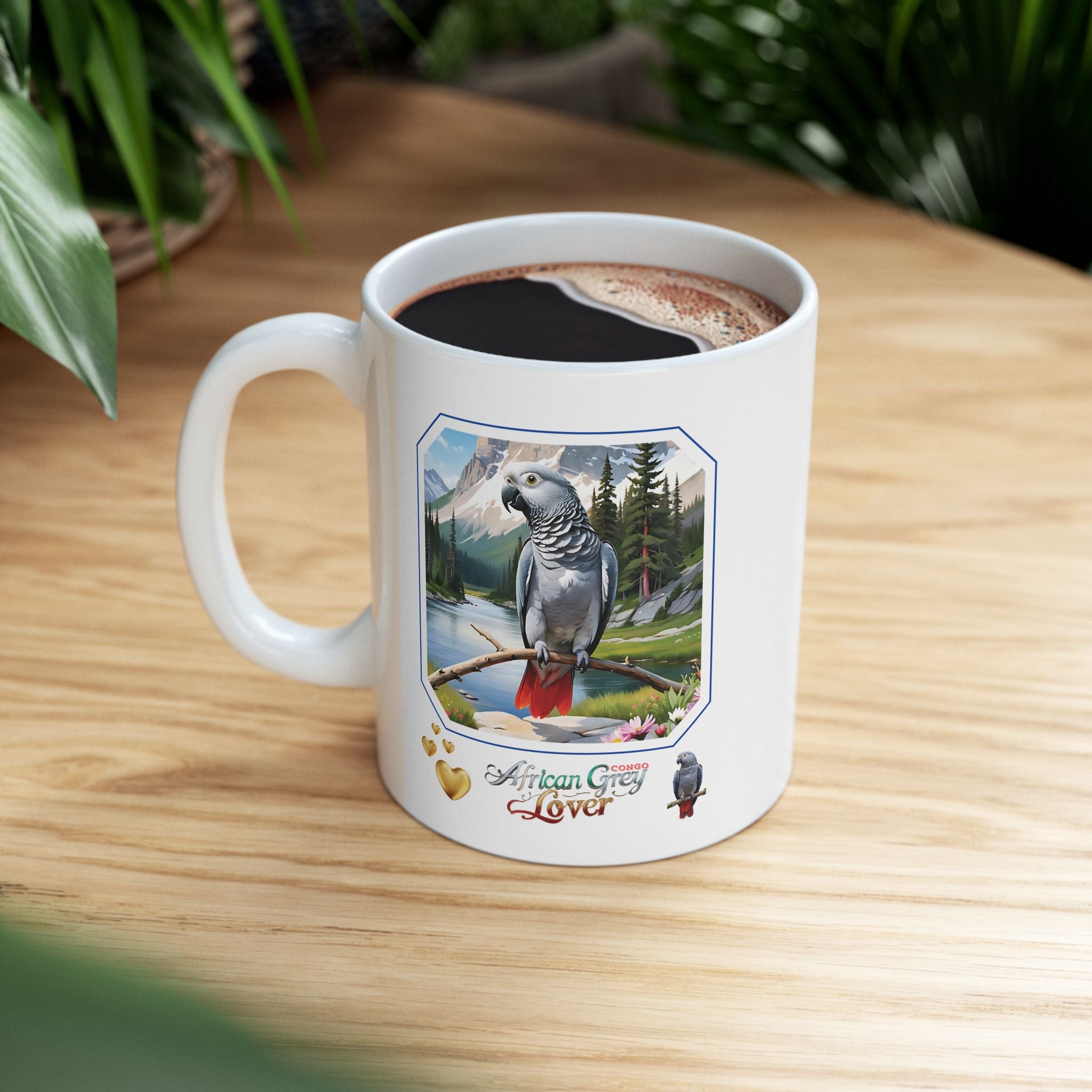 African Grey Congo Ceramic Mug