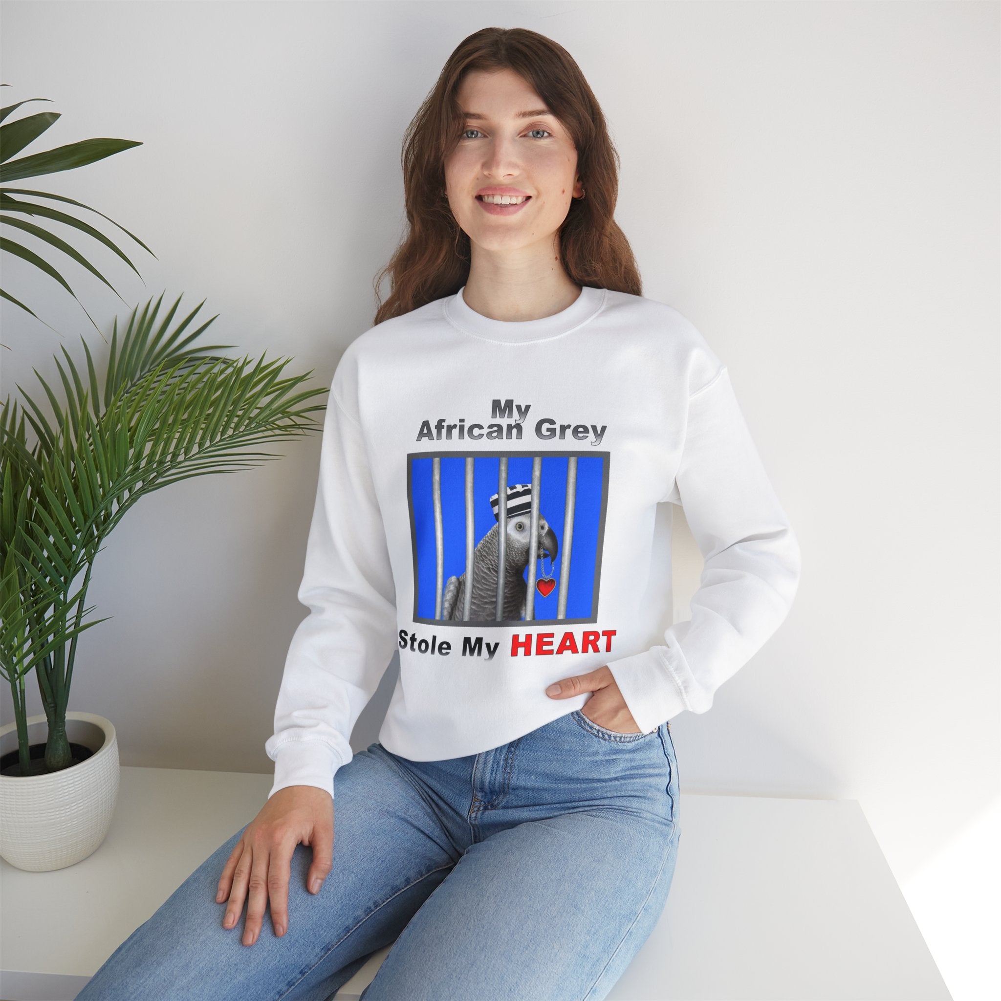 Stole My Heart African Grey Sweatshirt