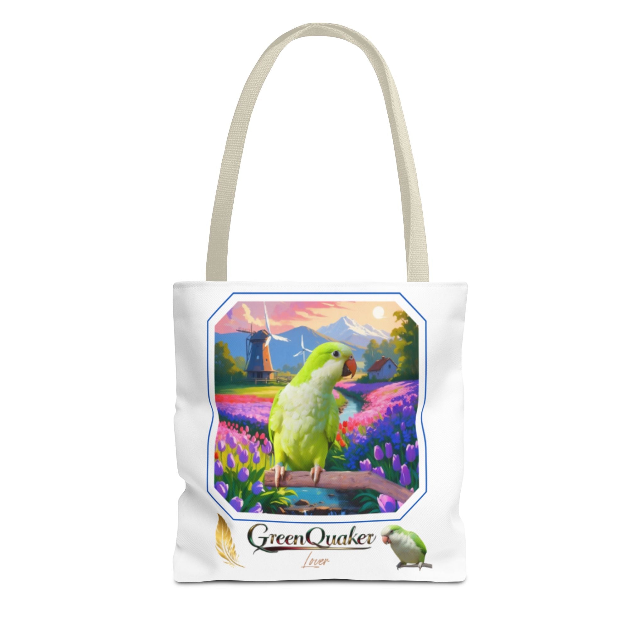 Floral Green Quaker Lover Tote Bag