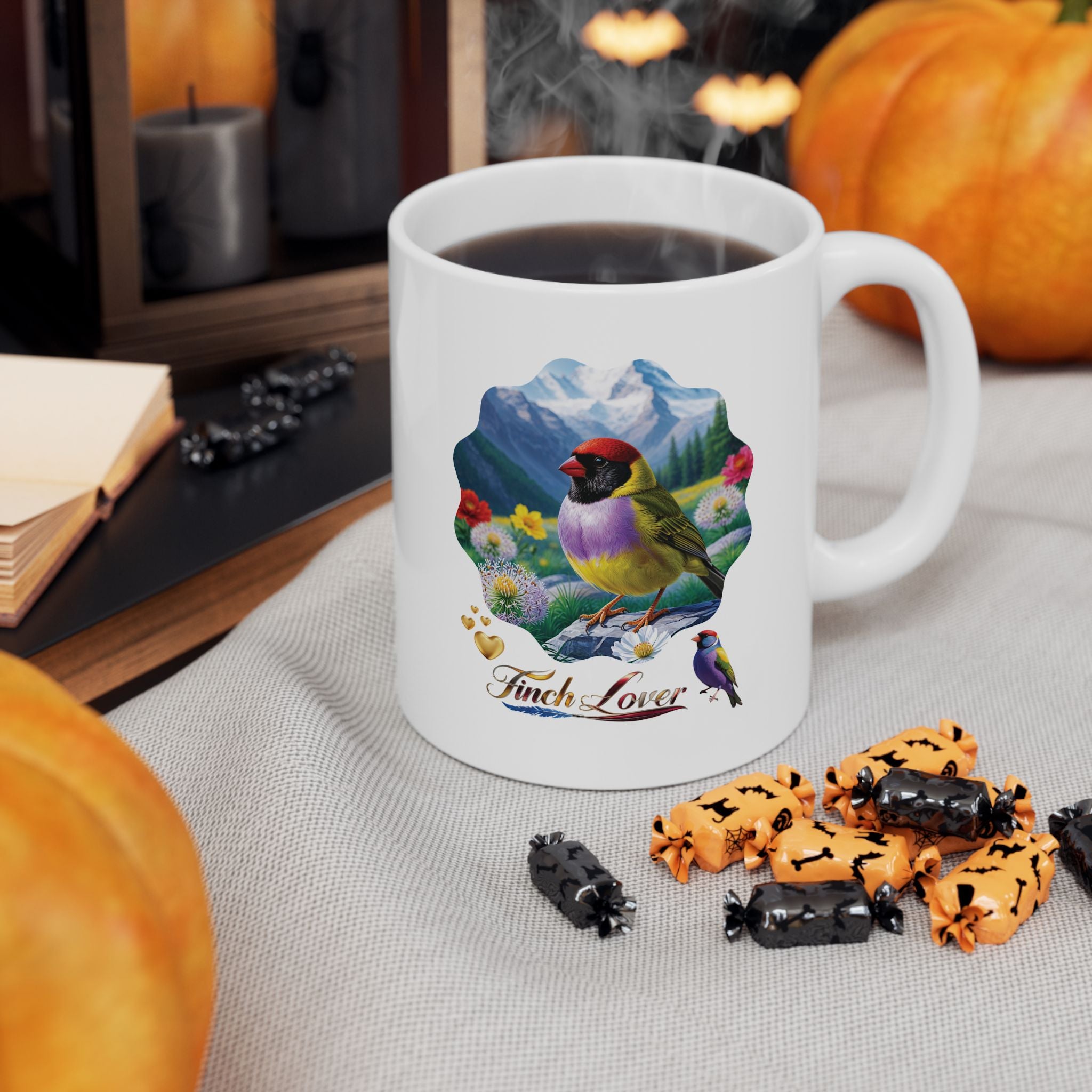 Finch Lover Mountain Mug