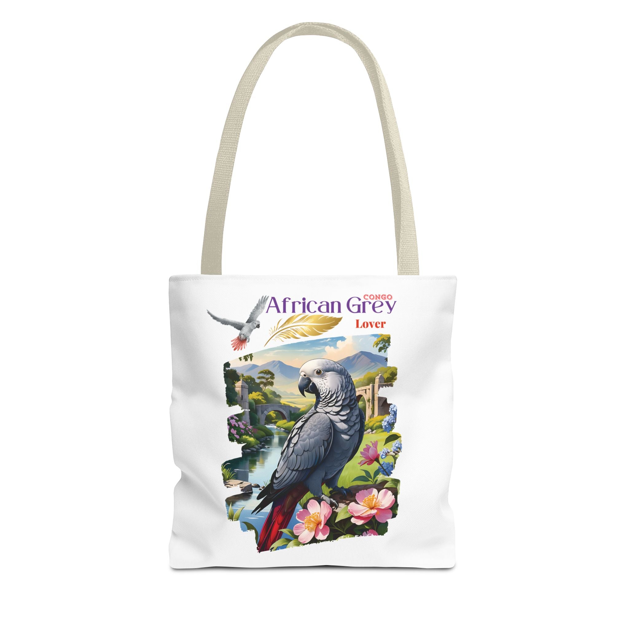 Tote Bag With African Grey Lover Design