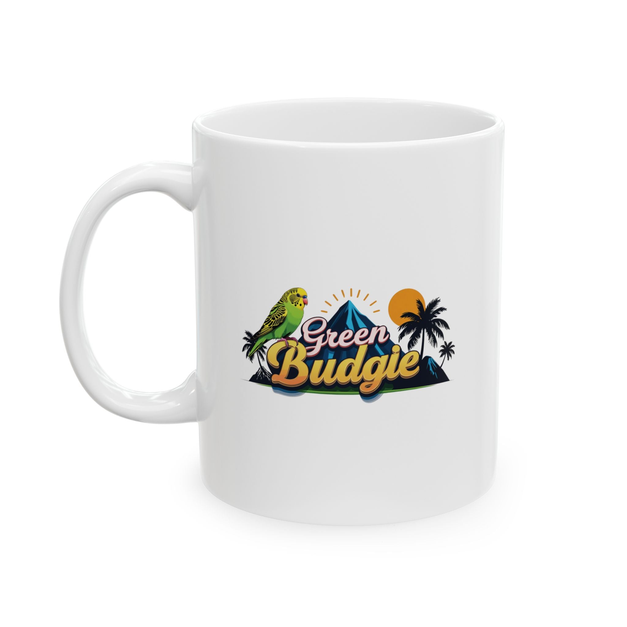 Green Budgie Mug
