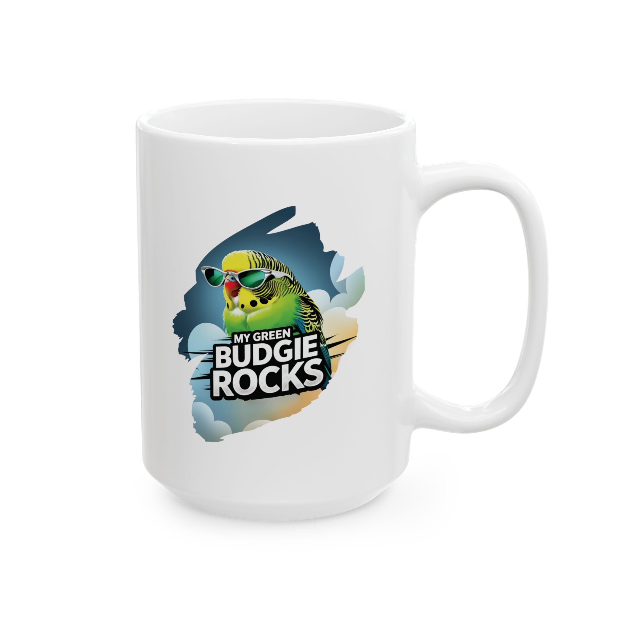 Green Budgie Mug