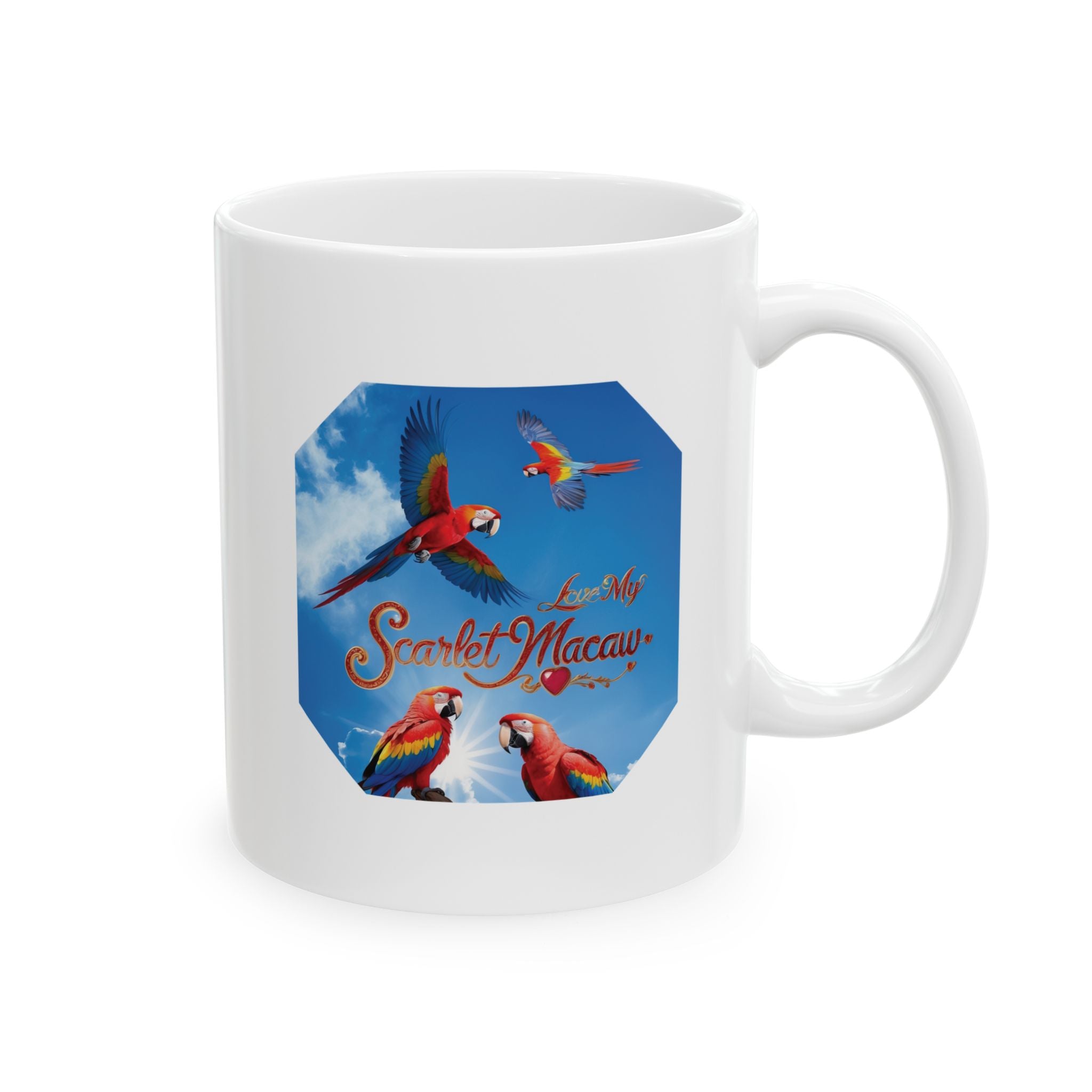 Love My Scarlet Macaw Sky Mug