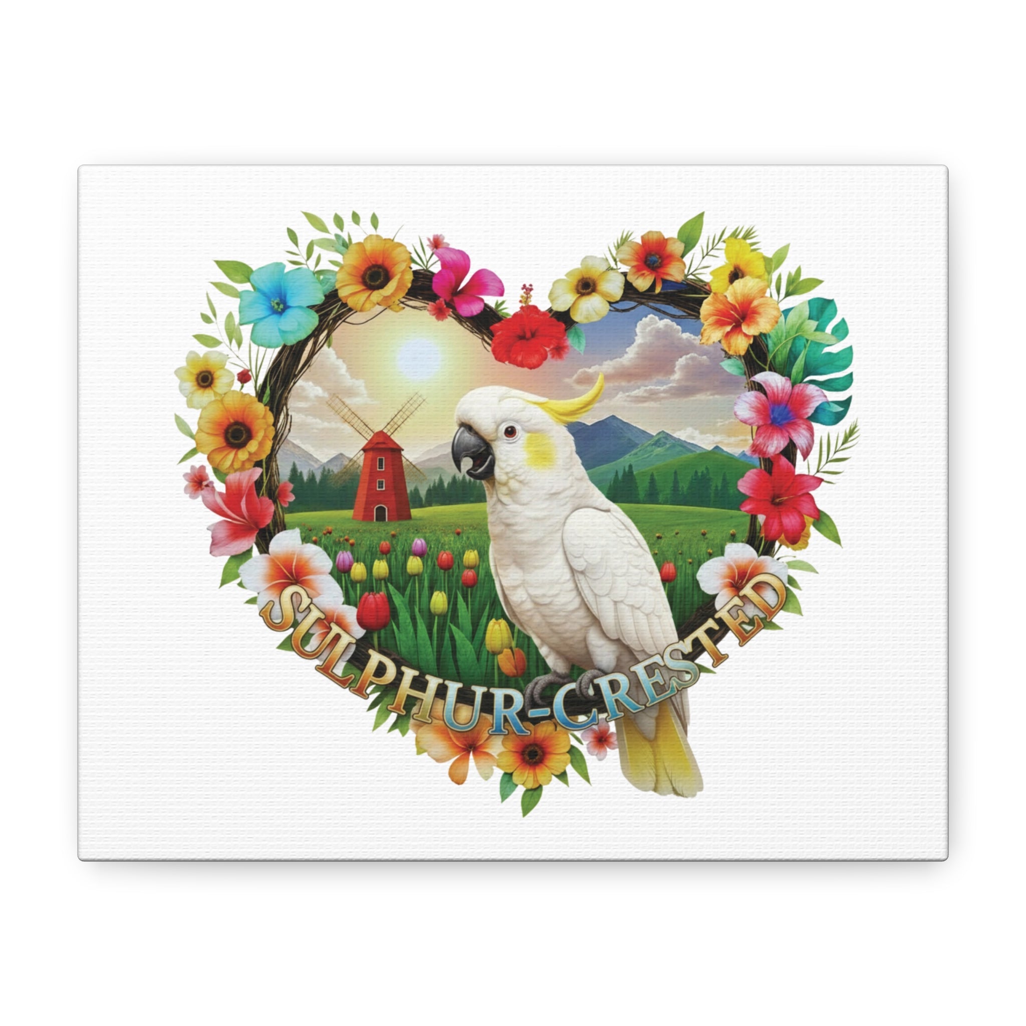 Floral Sulphur Crested Wall-Hanging