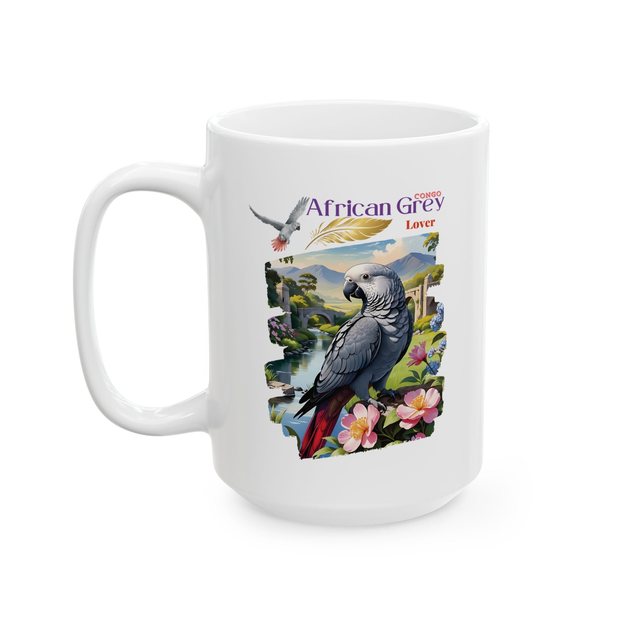 African Grey Congo Ceramic Mug