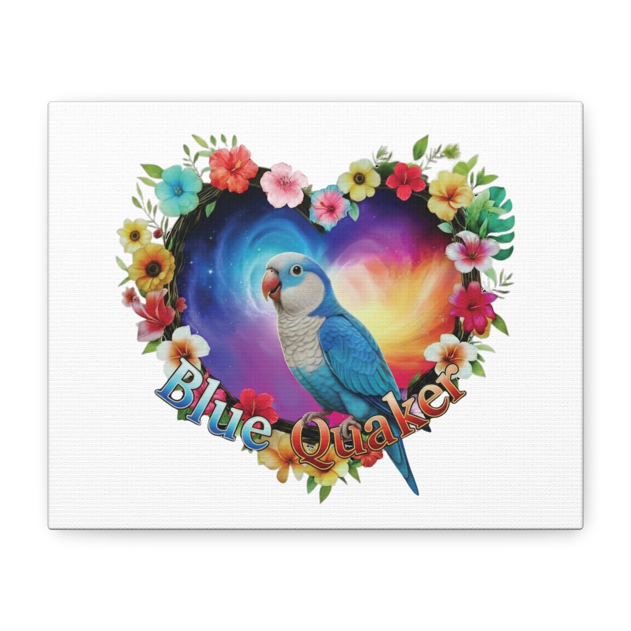 Blue Quaker Floral Wall-Hanging