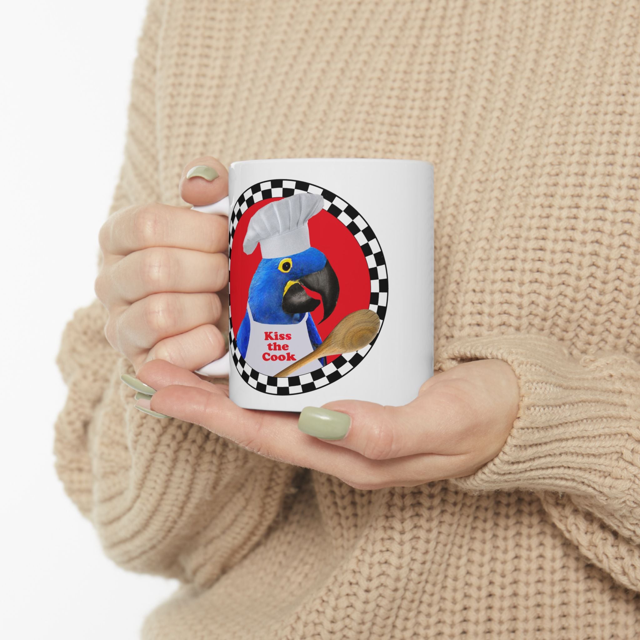Kiss The Cook Spoon Hyacinth Mug