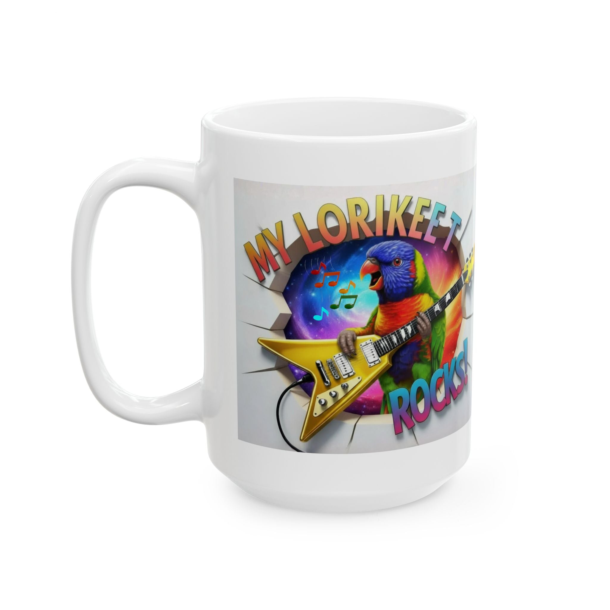 My Lorikeet Rocks Guitar Mug