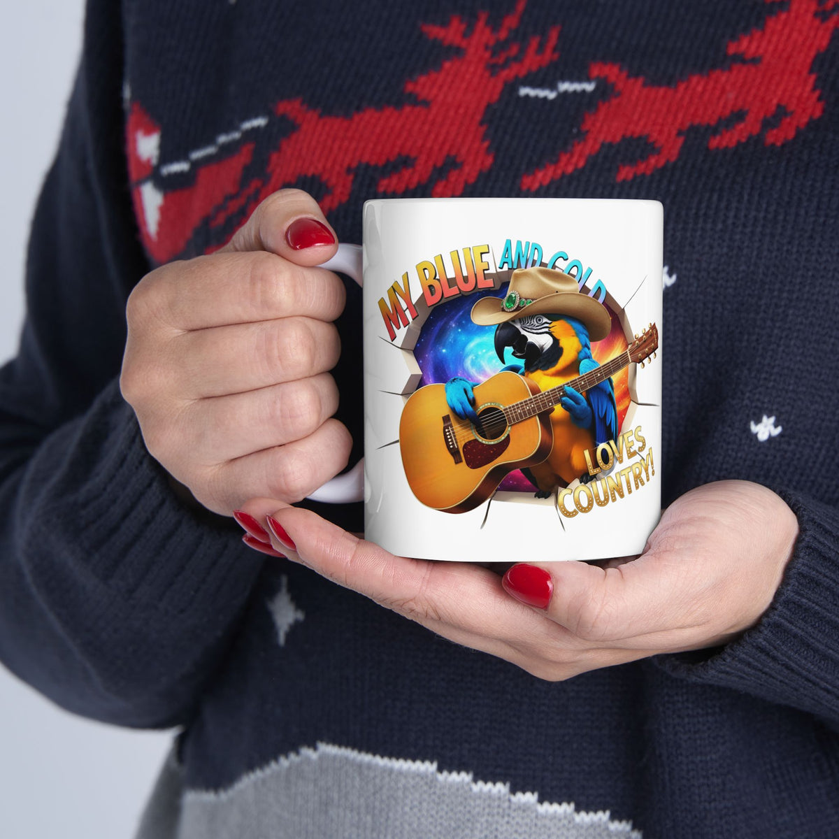 Blue and Gold Loves Country Mug