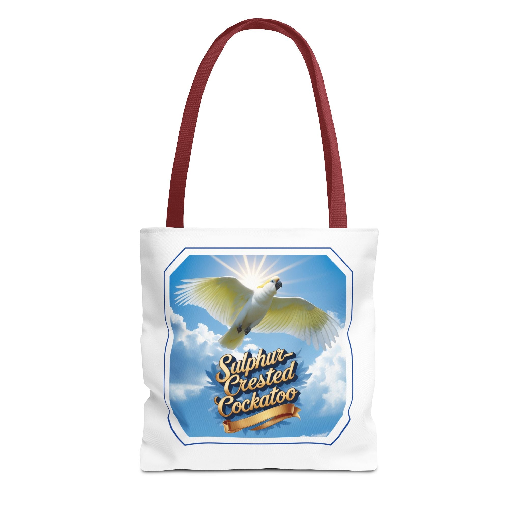 Flying Sulphur-Crested Cockatoo Tote Bag
