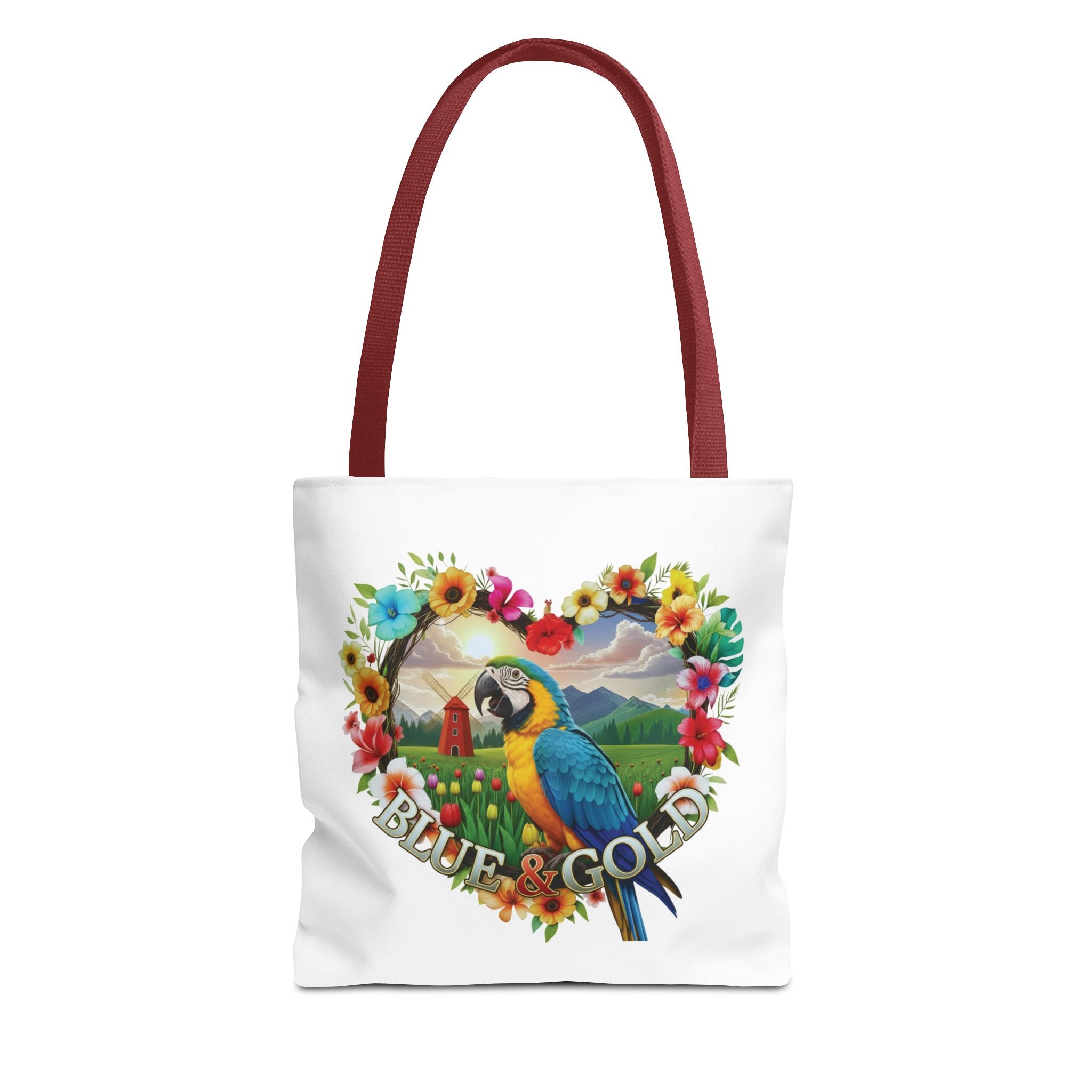 Blue & Gold Parrot Tote Bag