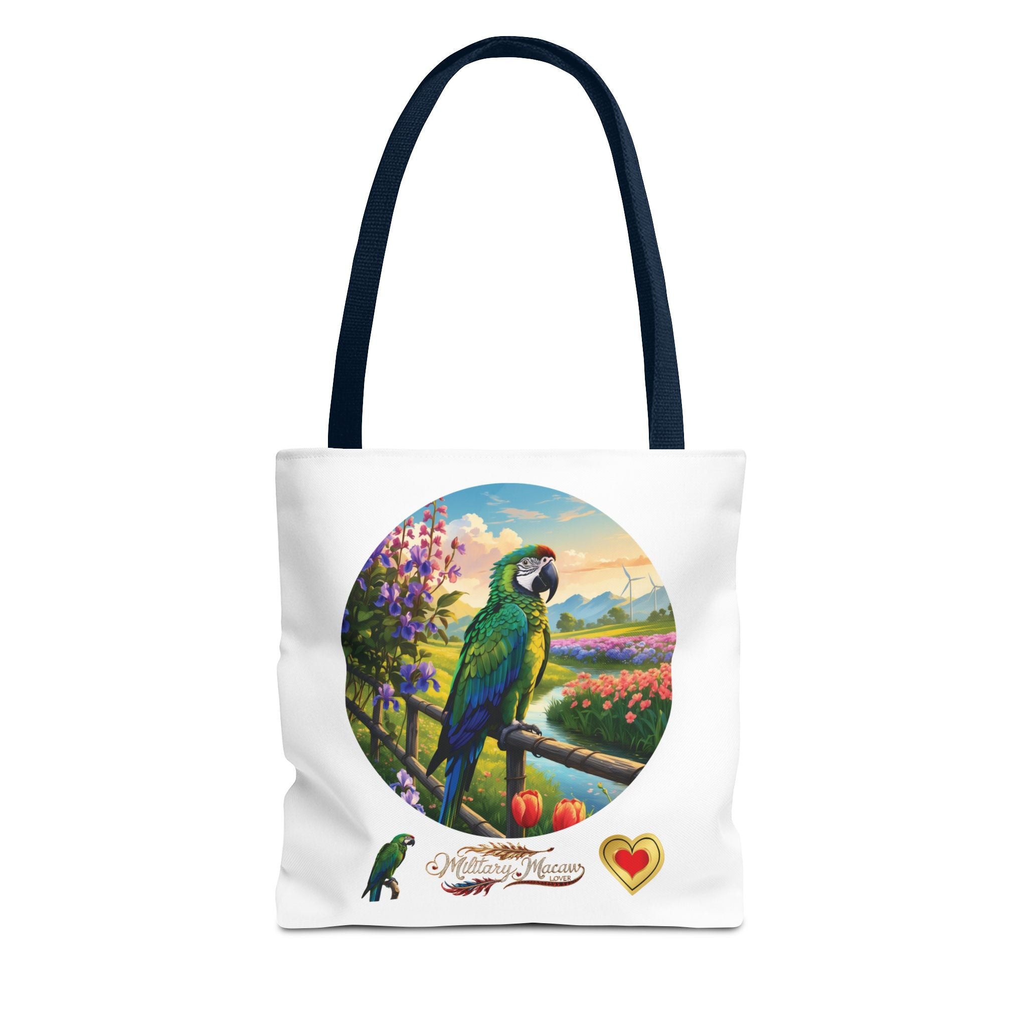Military Macaw Lover Floral Tote Bag