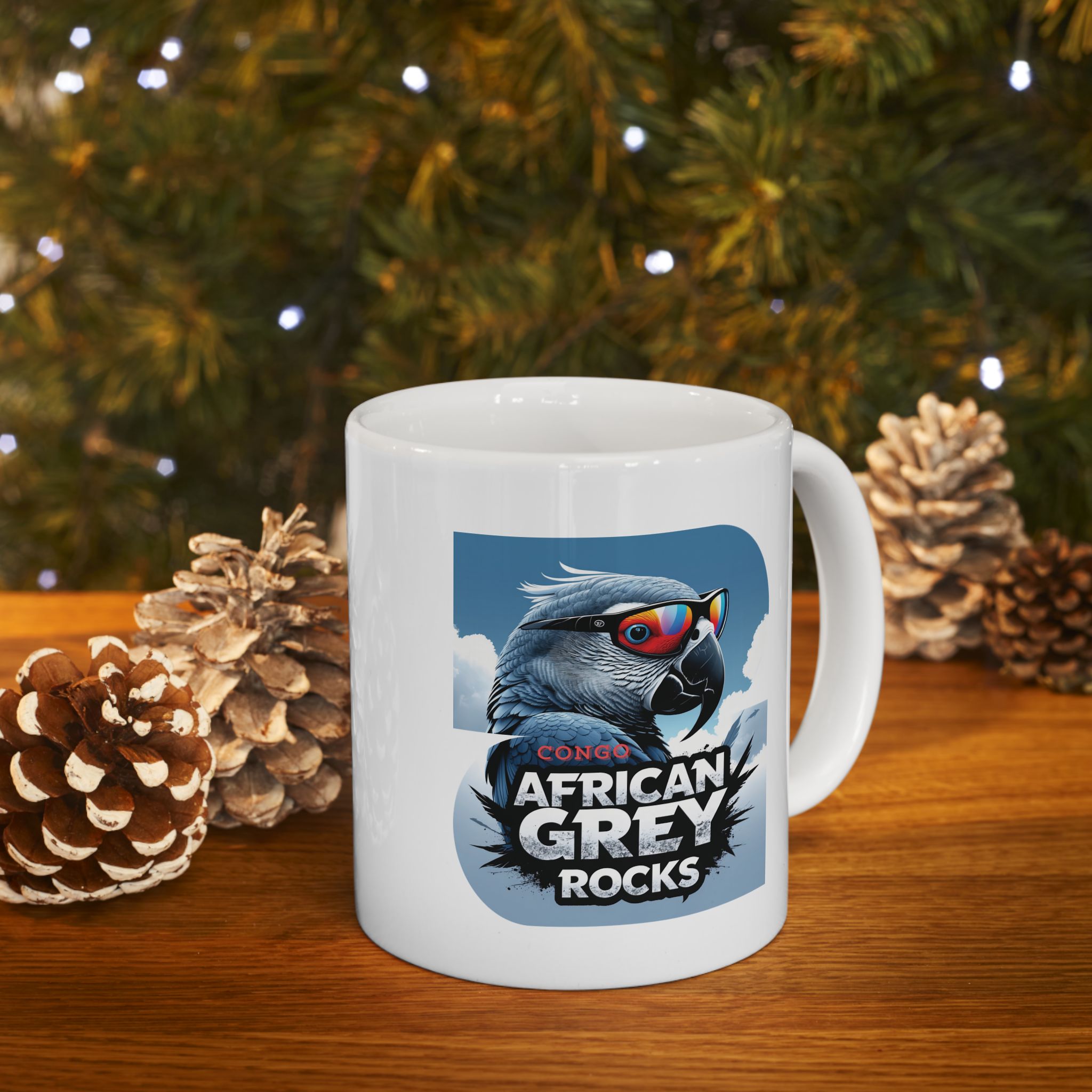 African Grey Rocks Ceramic Mug