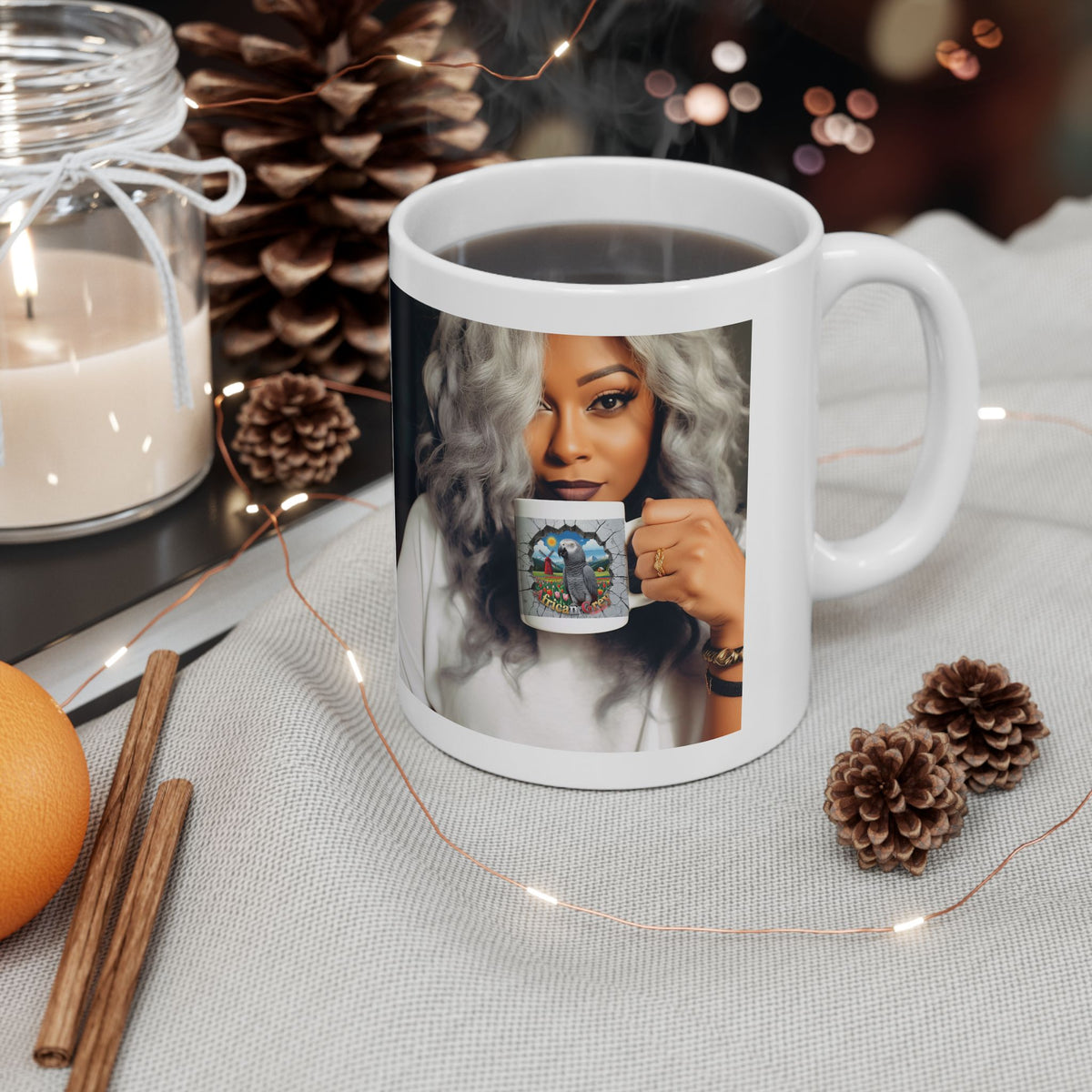 African Grey Timneh Nature Scenic Mug
