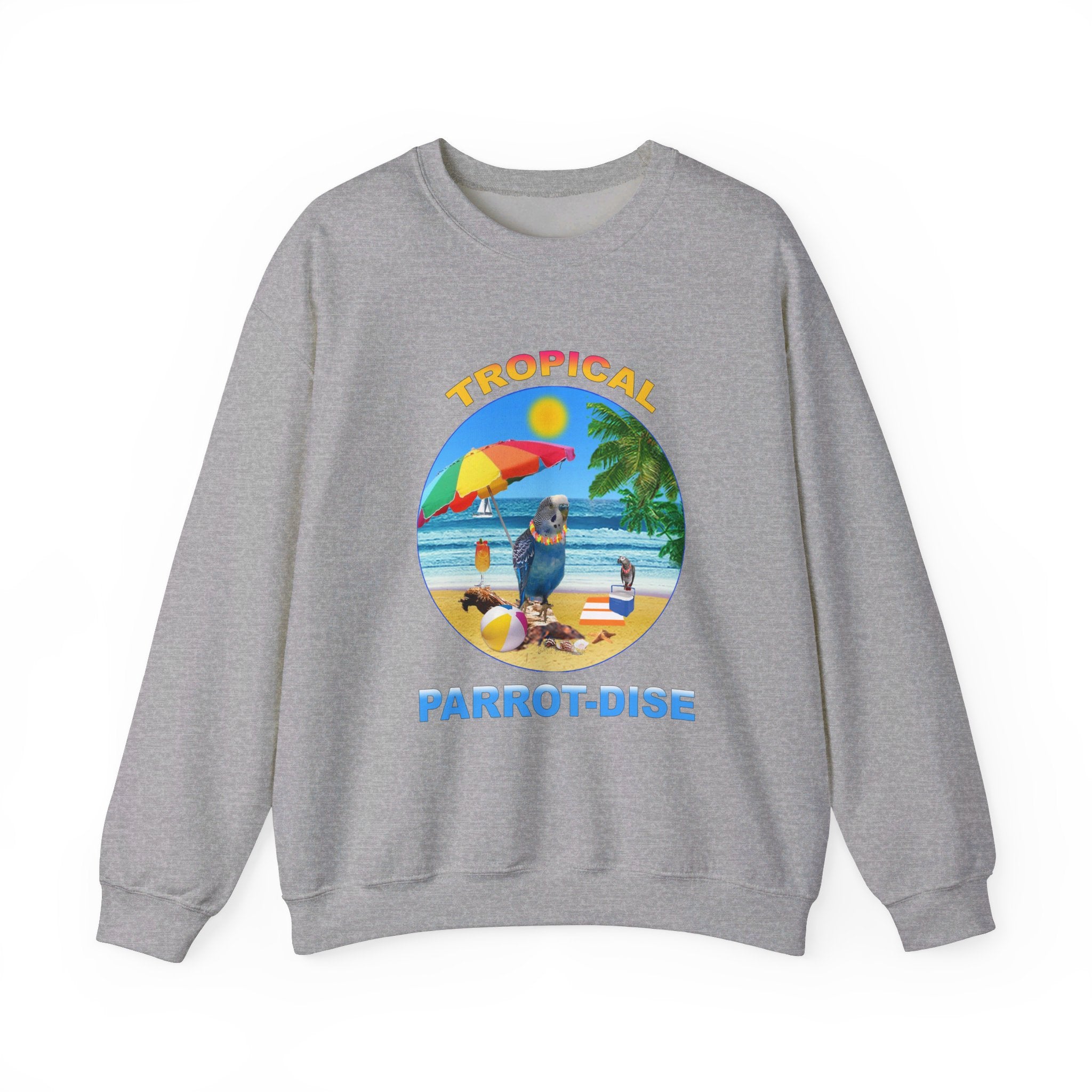 Tropical Parrot-Dise Blue Budgie Sweatshirt