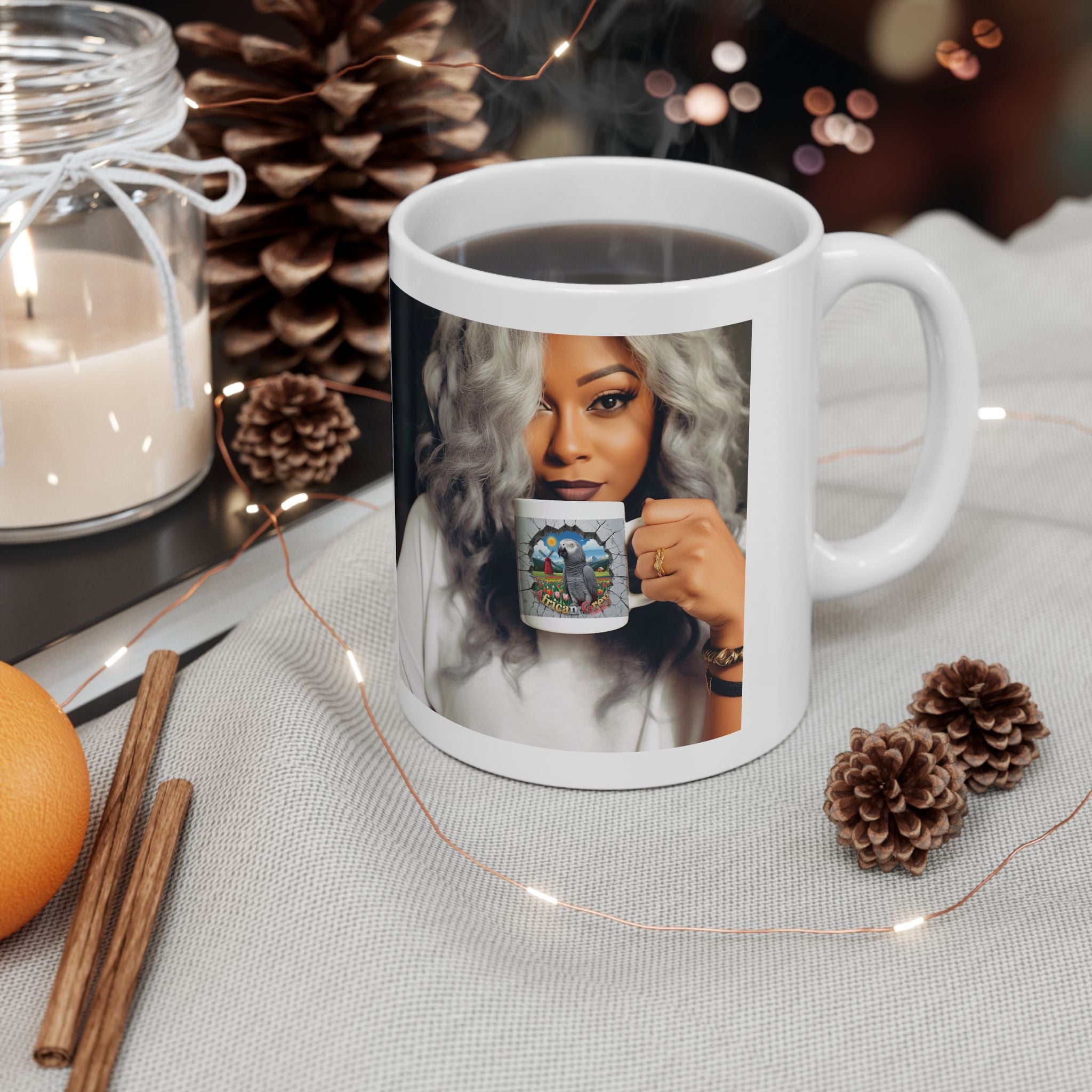African Grey Timneh Nature Scenic Mug