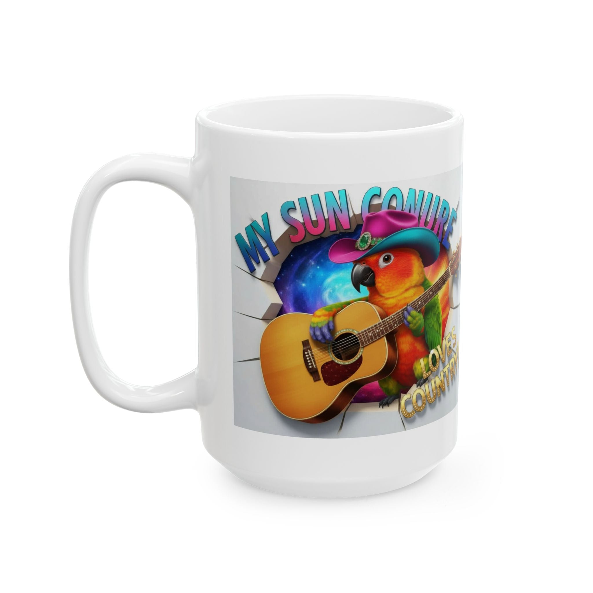 My Sun Conure Loves Country Mug