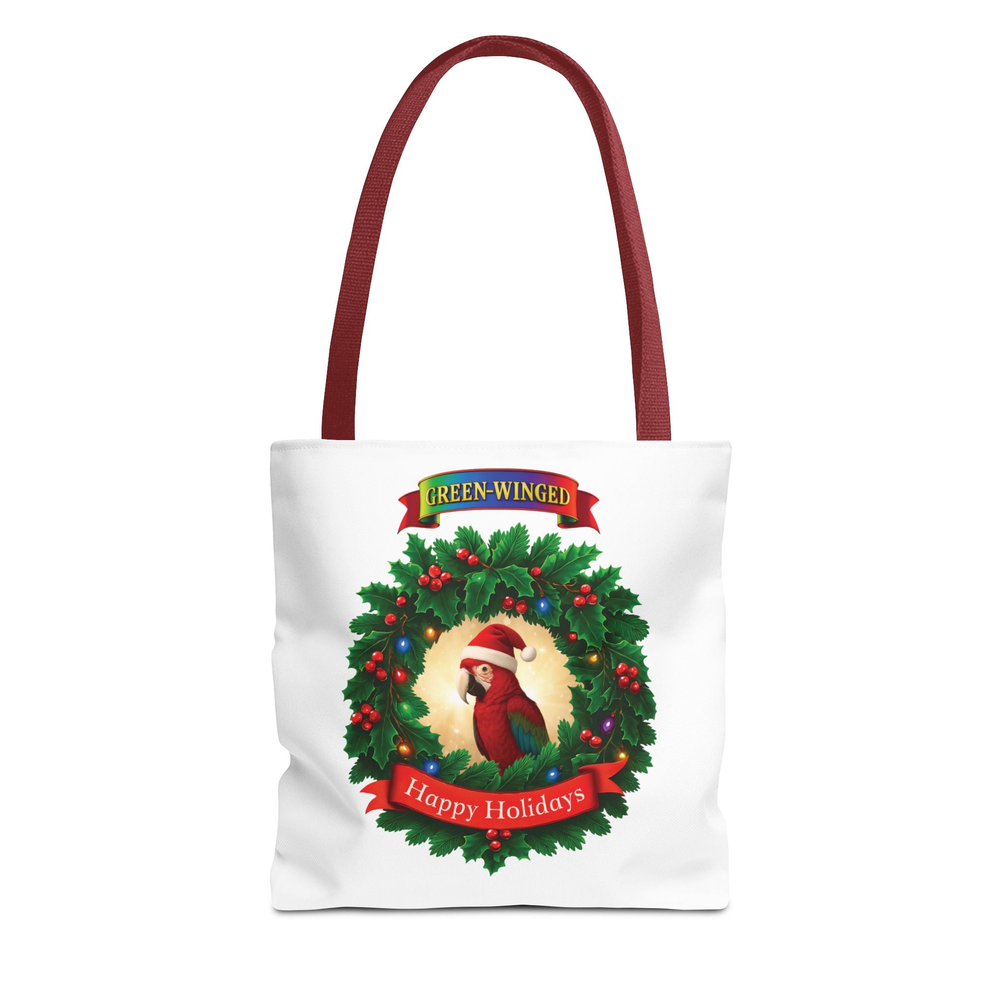 Happy Holidays Green-Winged Tote Bag