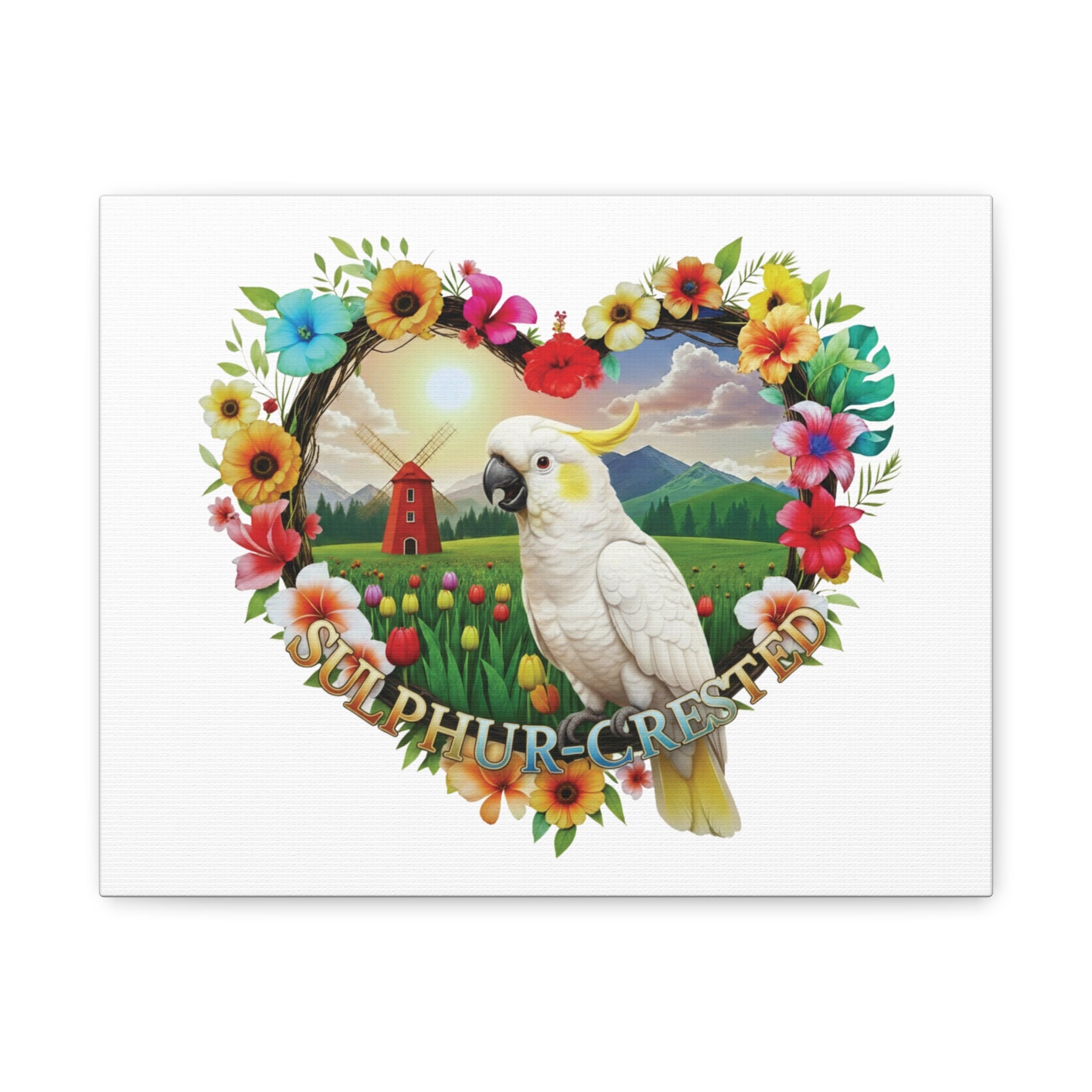 Floral Sulphur Crested Wall-Hanging