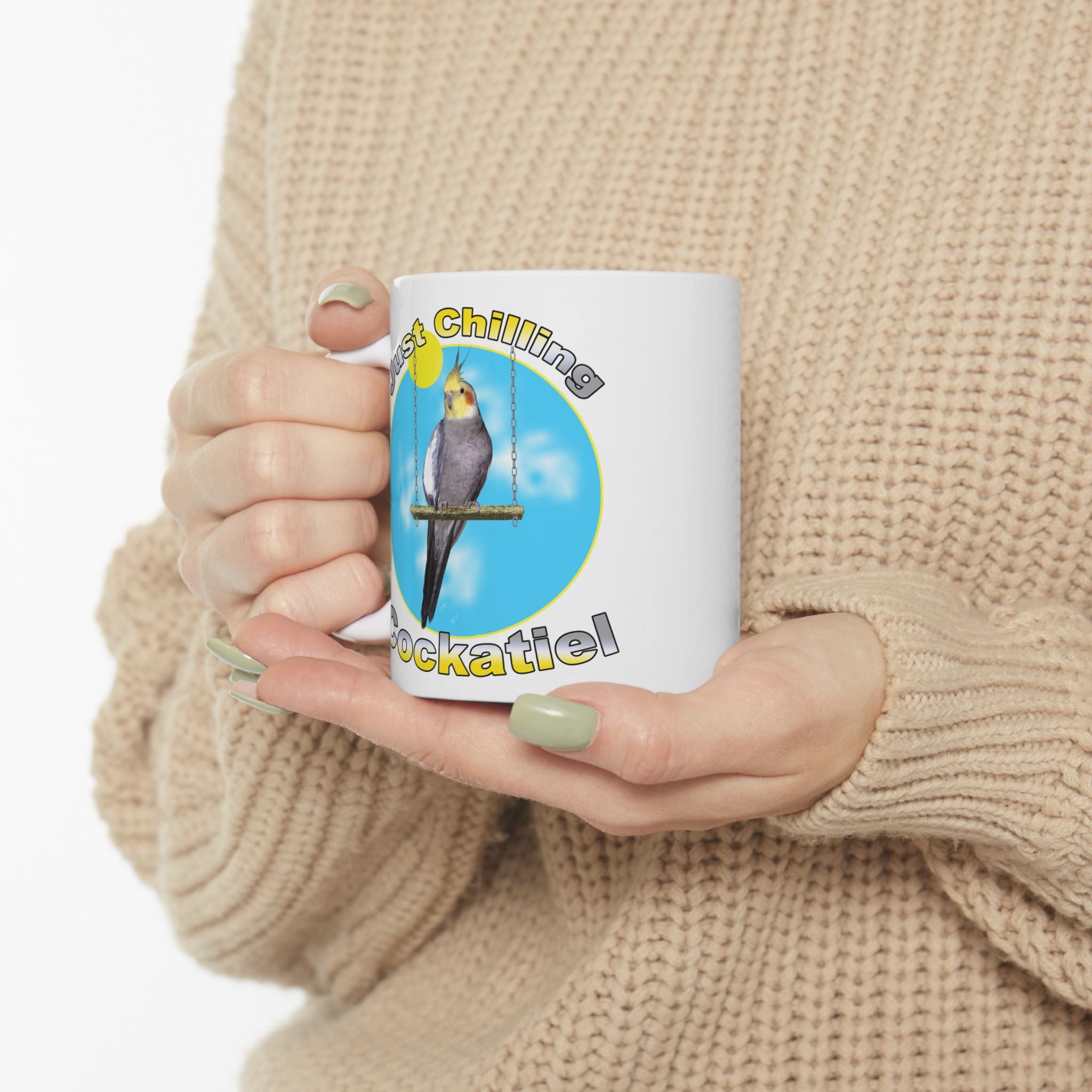 Just Chilling Swing Cockatiel Mug