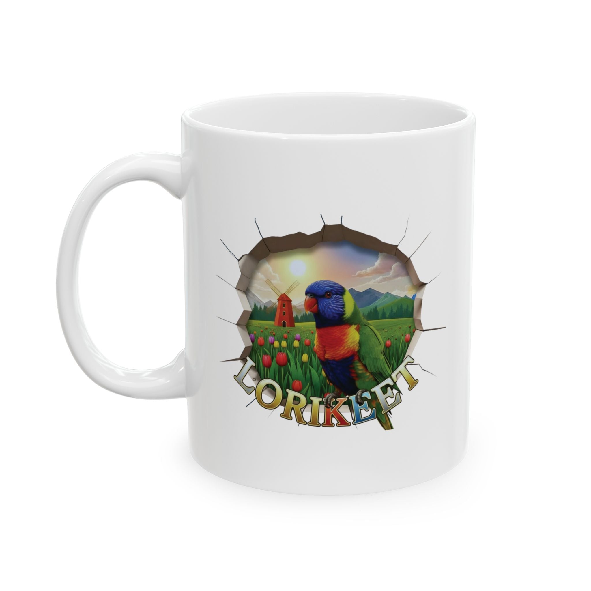 Lorikeet Meadow Scenic Mug