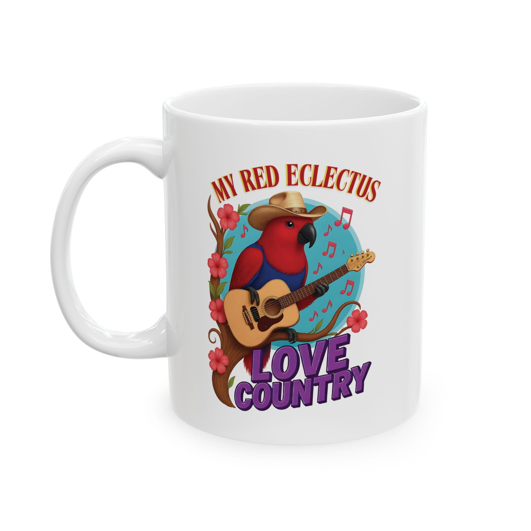 My Red Eclectus Loves Country Mug