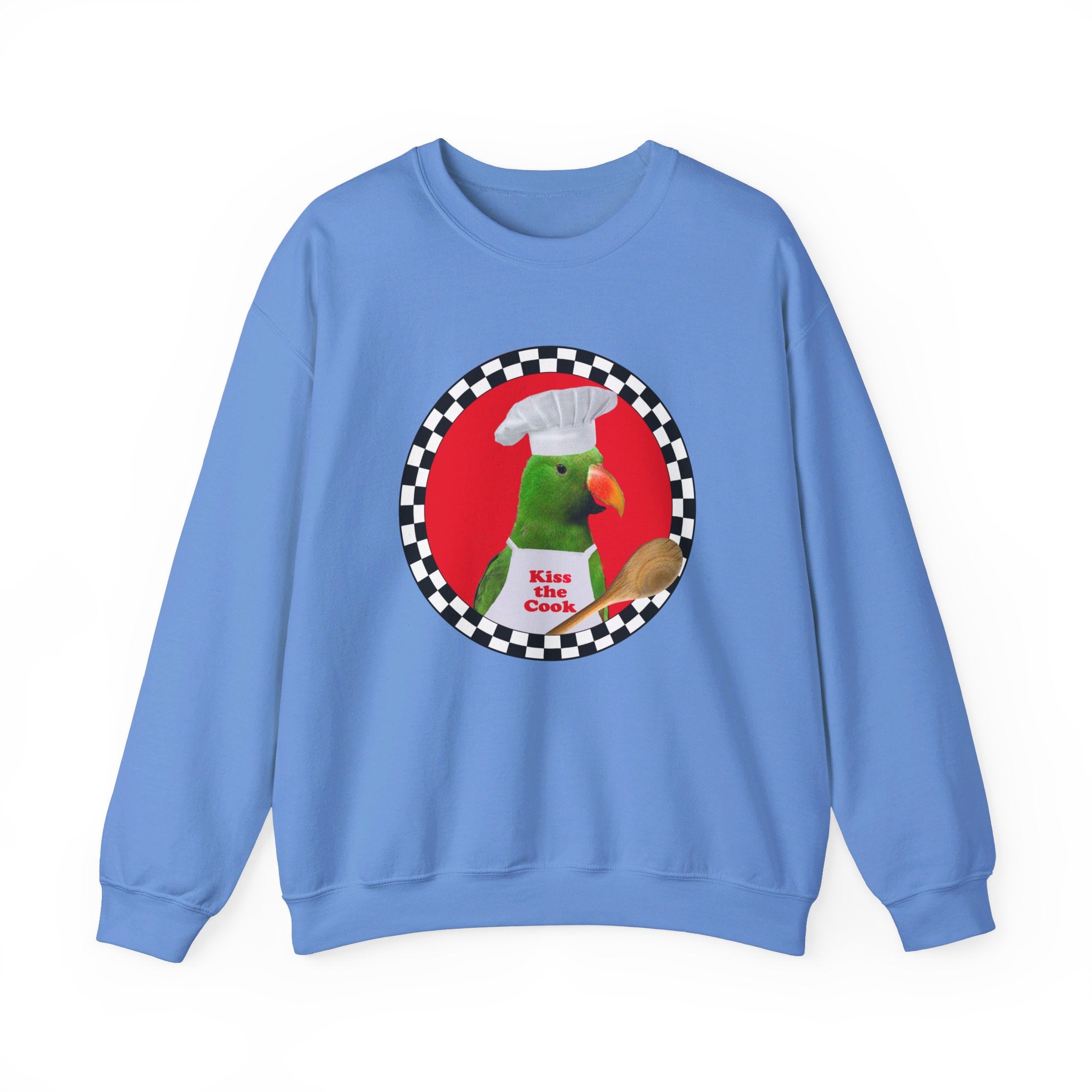 Kiss The Cook Spoon Green Eclectus Sweatshirt