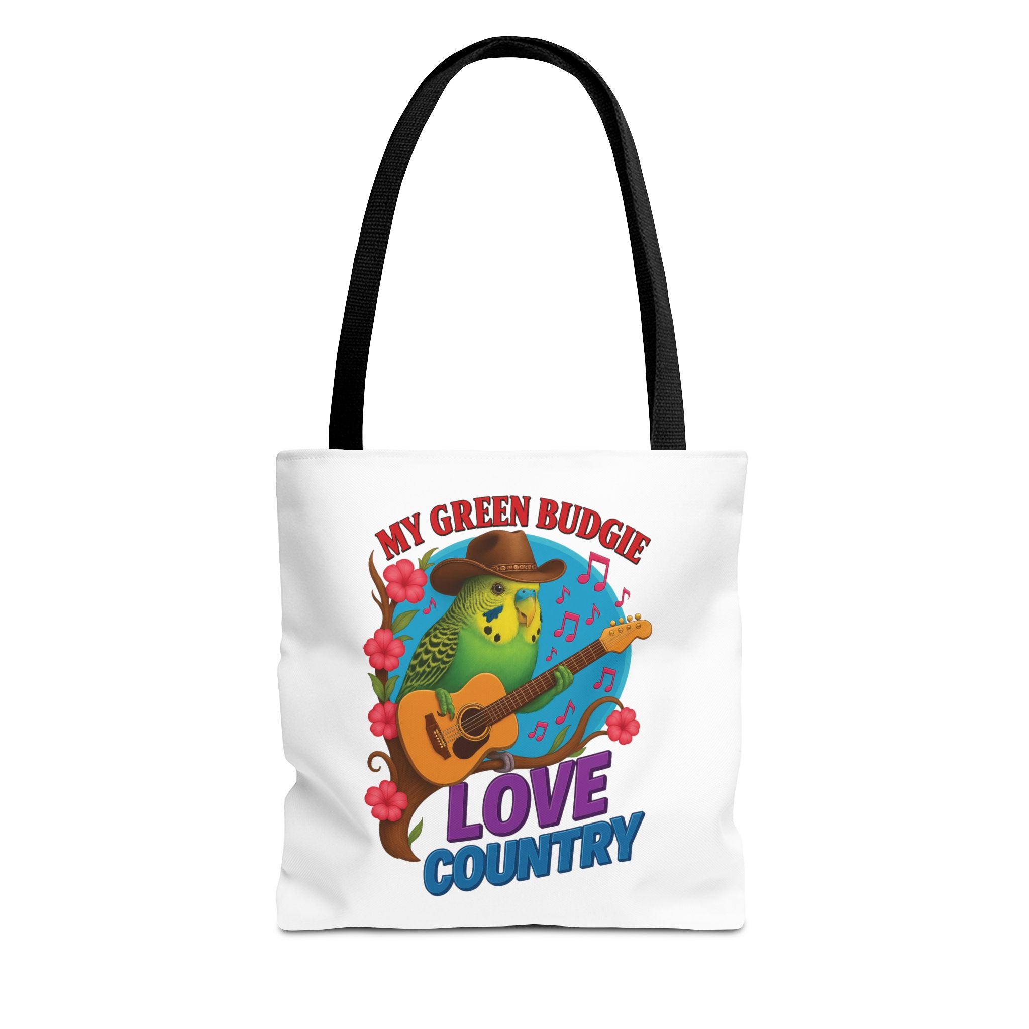 Green Budgie Love Country Tote Bag
