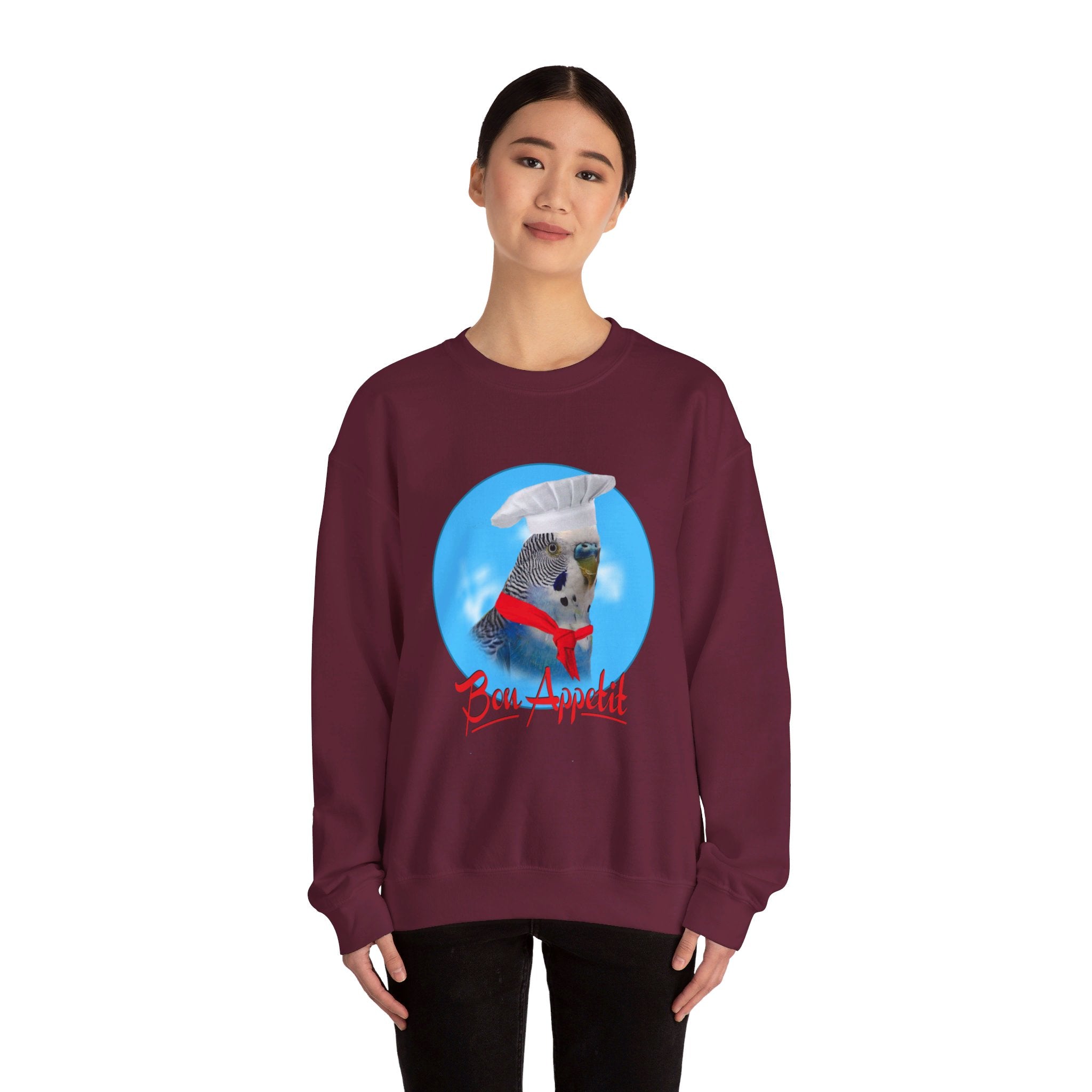 Bon Appetit Blue Budgie Sweatshirt