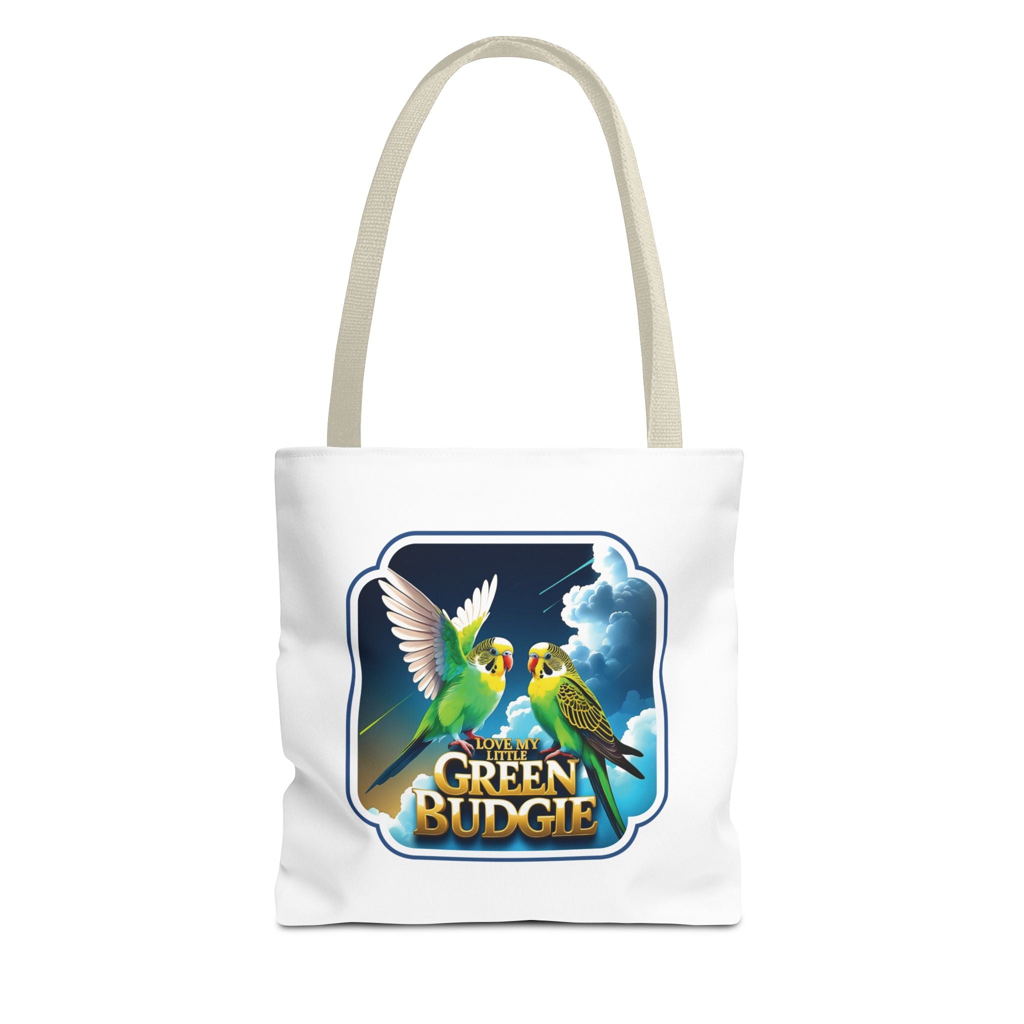 Love My Little Green Budgie Tote Bag