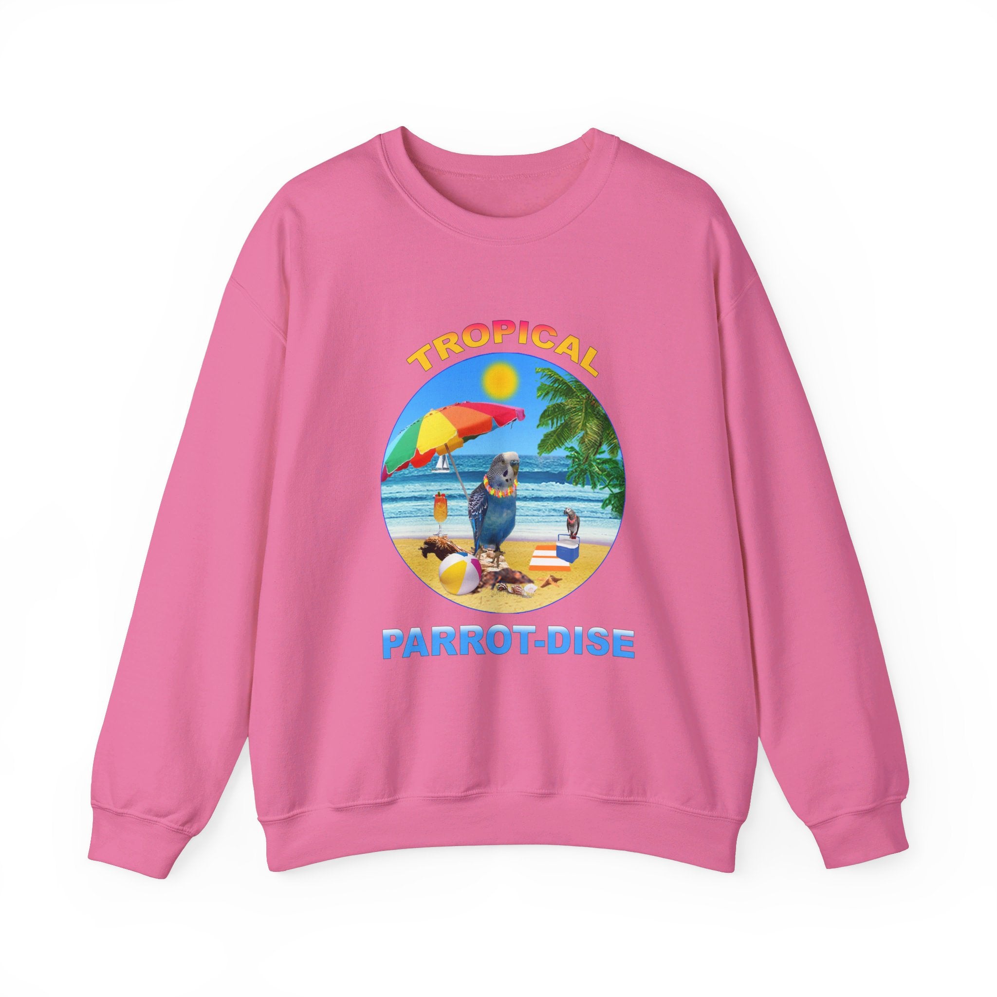 Tropical Parrot-Dise Blue Budgie Sweatshirt