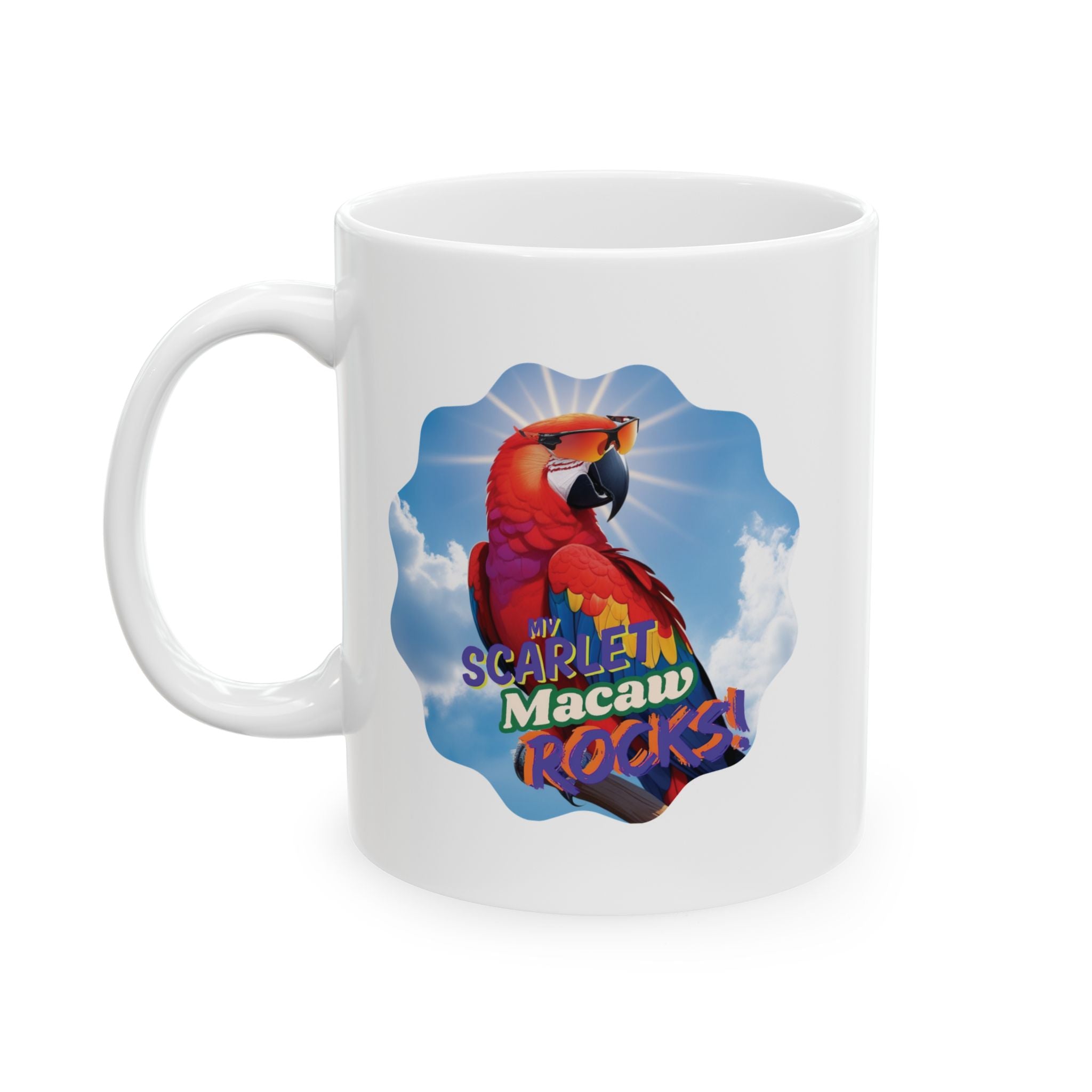 Scarlet Macaw Rocks Mug
