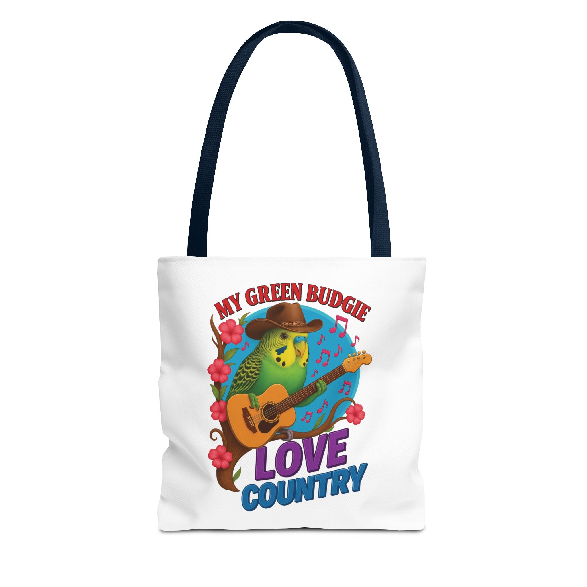 Green Budgie Love Country Tote Bag